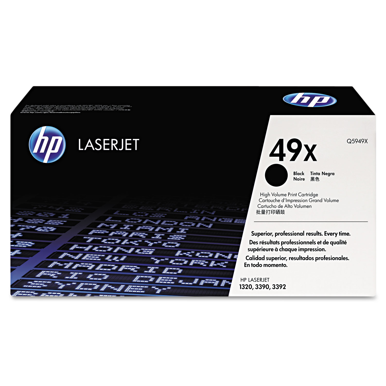 HP 49X High Yield Black Print Cartridge; Yield 6,000 pages