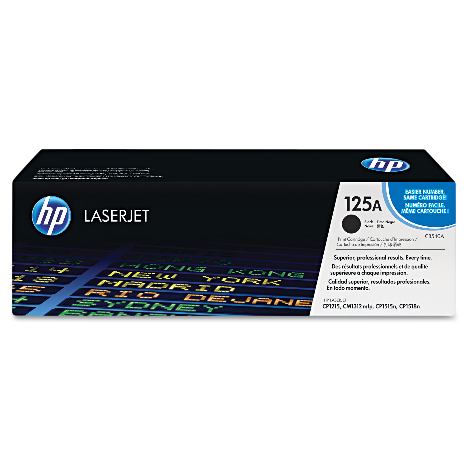 HP 125A Black Toner Cartridge; Yield 2,200 pages