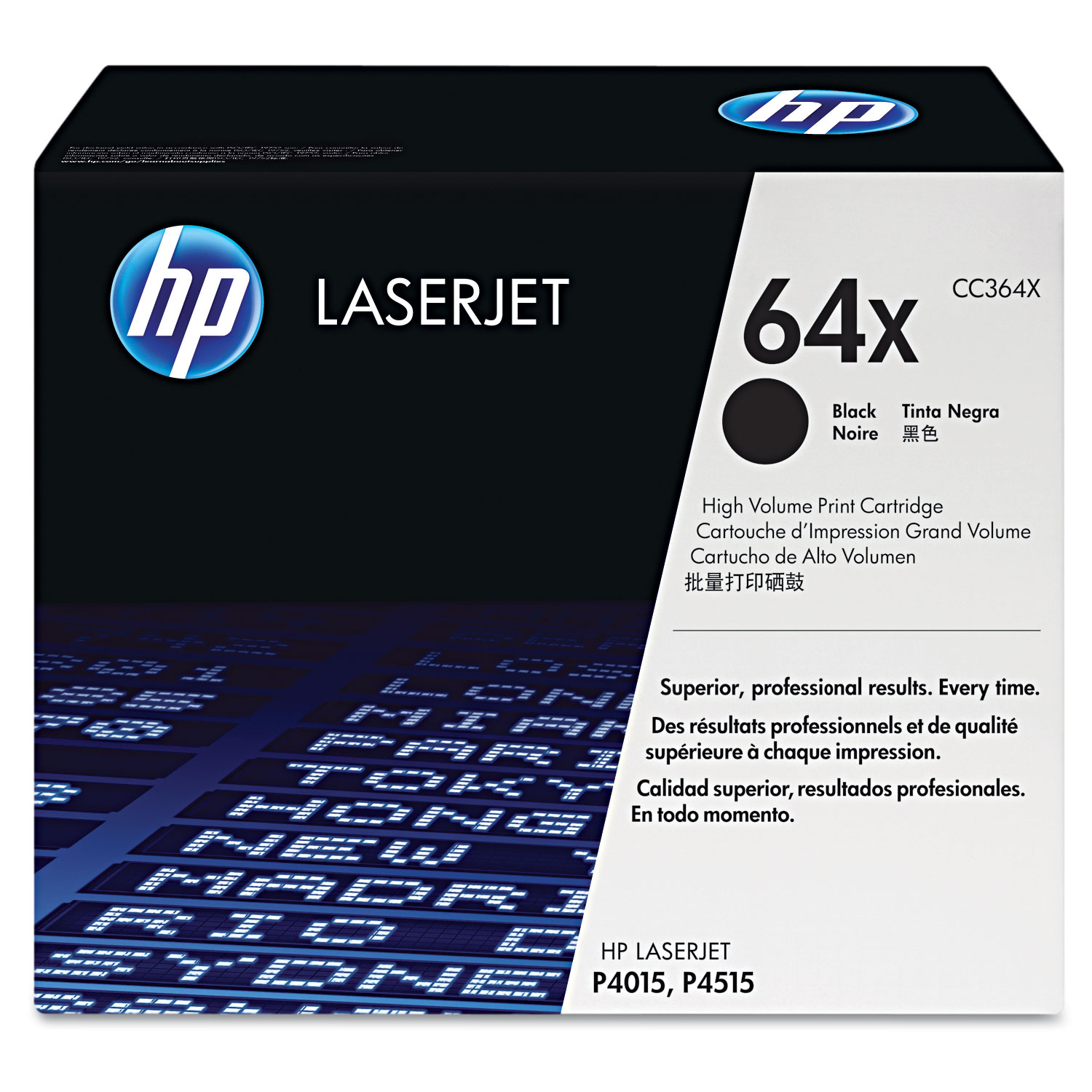 HP 64X High Yield Black Print Cartridge; Yield 24,000 pages
