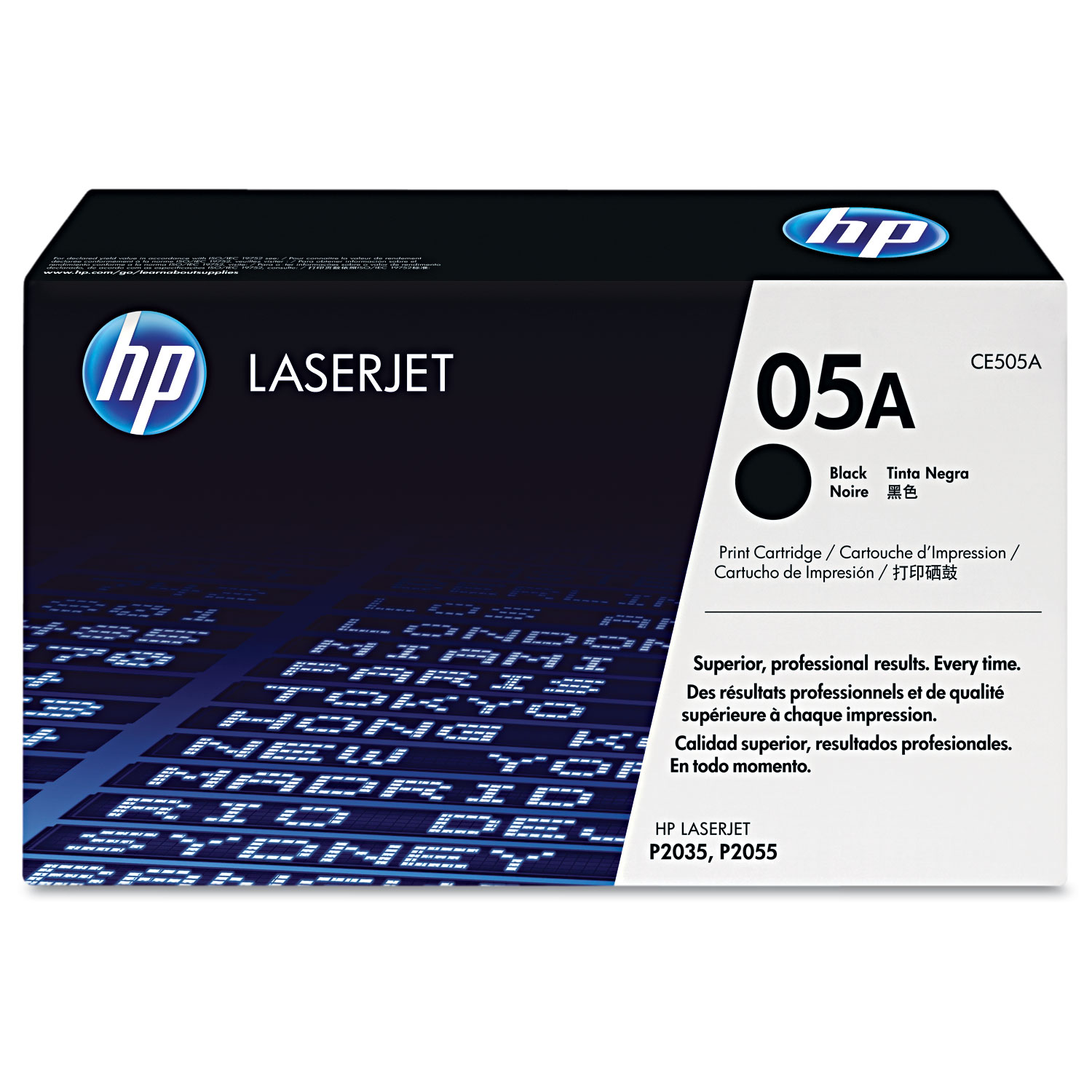HP 05A Black Print Cartridge; Yield 2,300 pages