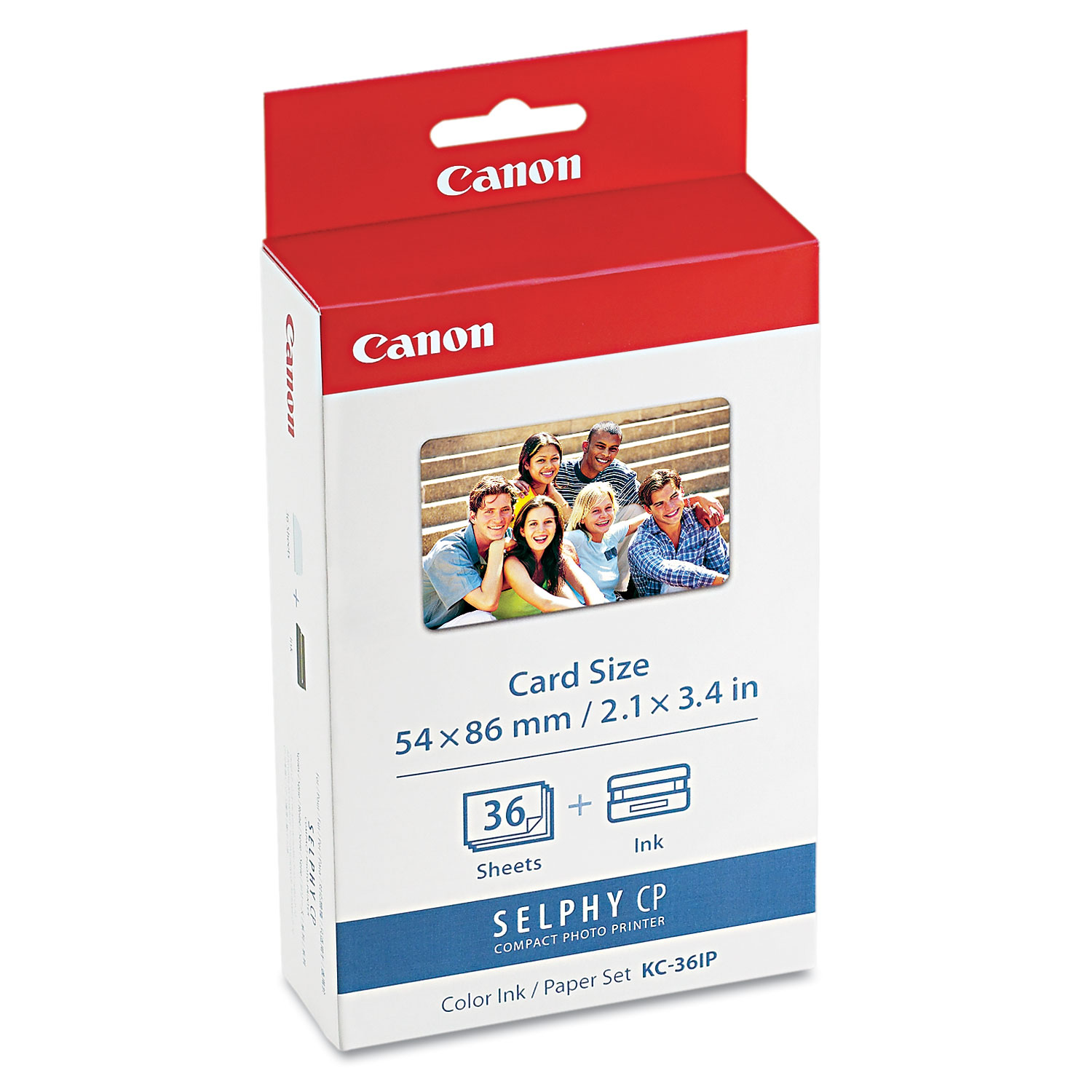 KC36IP (7739A001) Color Ink & Paper Set; Card-size paper, 36 sheets