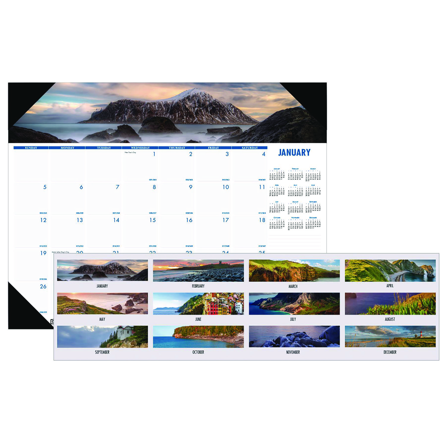 DESK PAD,MNTHLY,COASTLINE