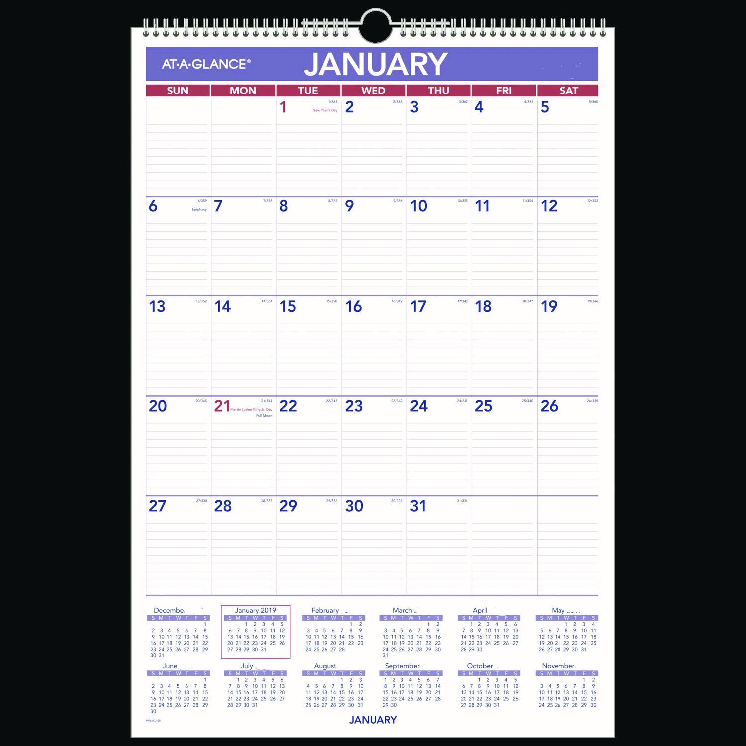 CALENDAR,LAMINTD WALL,WH