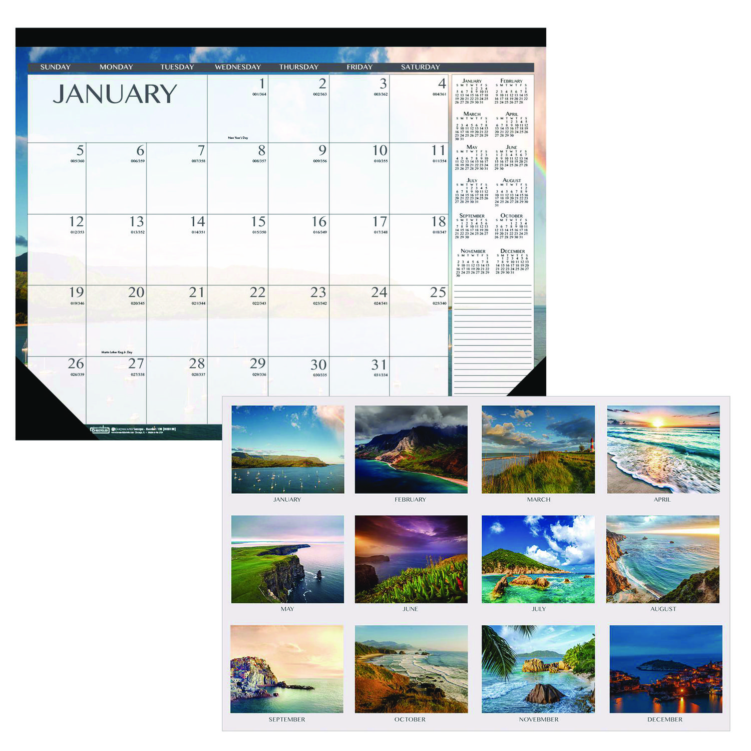 CALENDAR,DESK,SEASCAPE