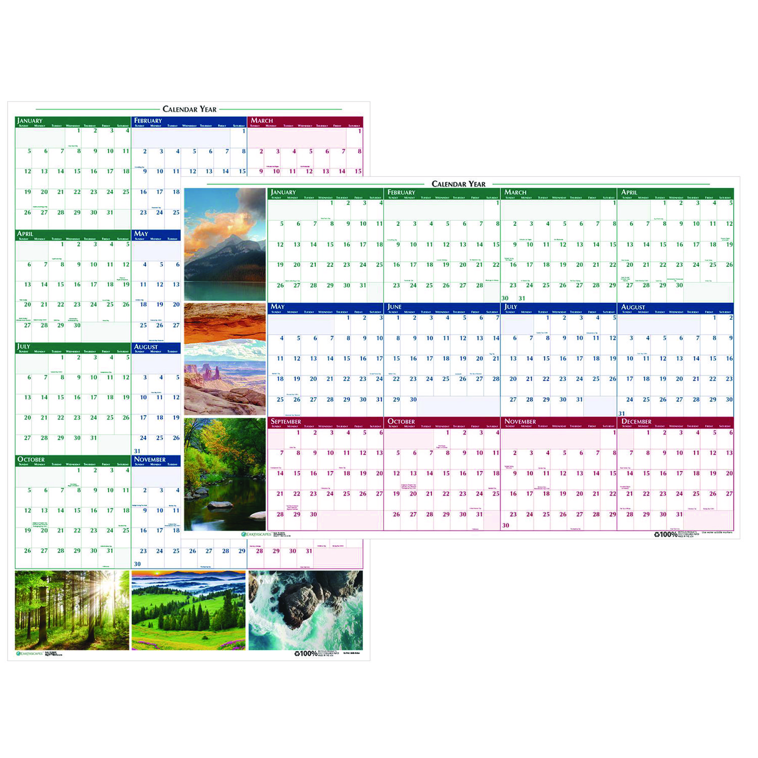 CALENDAR,WALLYRL 24X37,BE