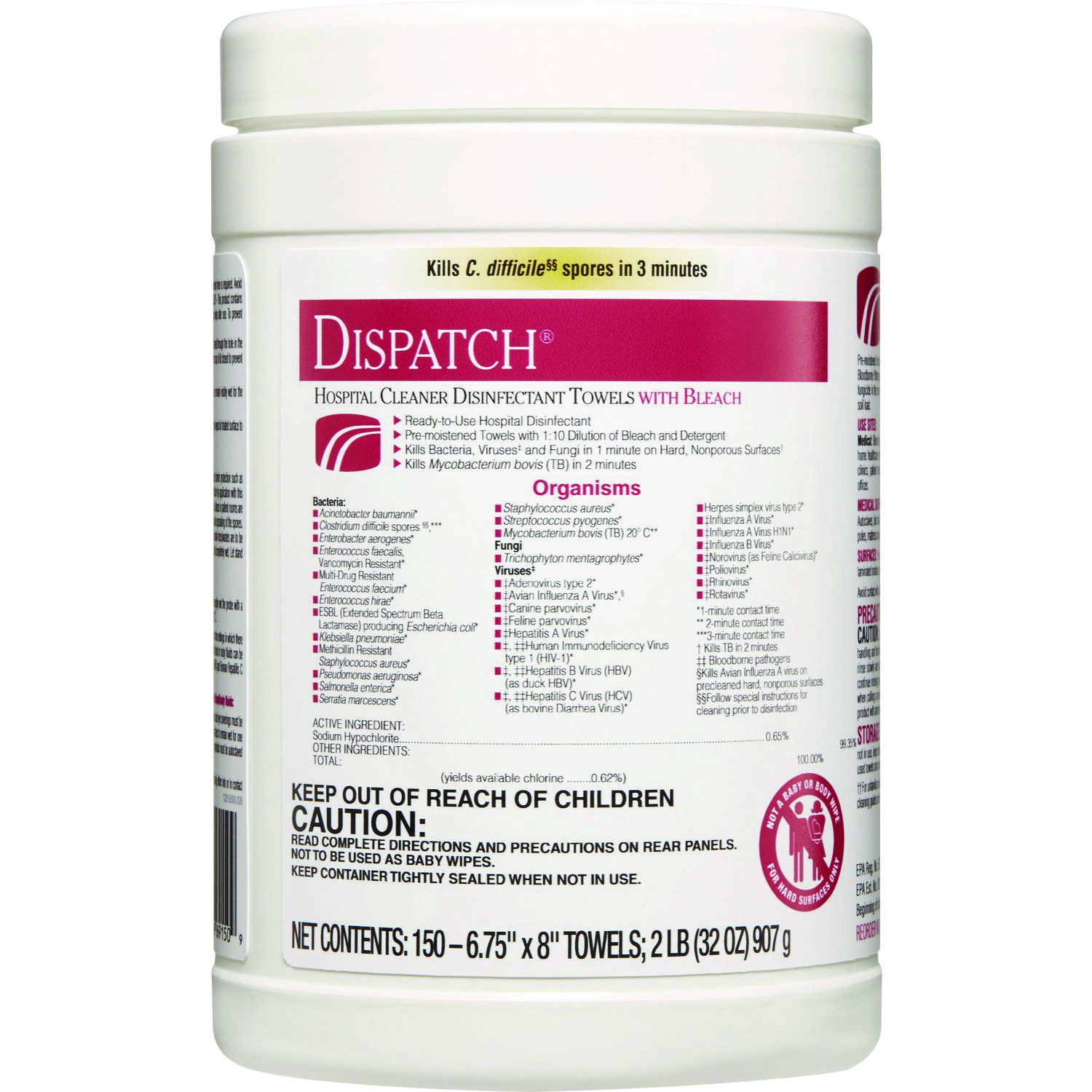 CLEANER,DSINFCT,WIPE