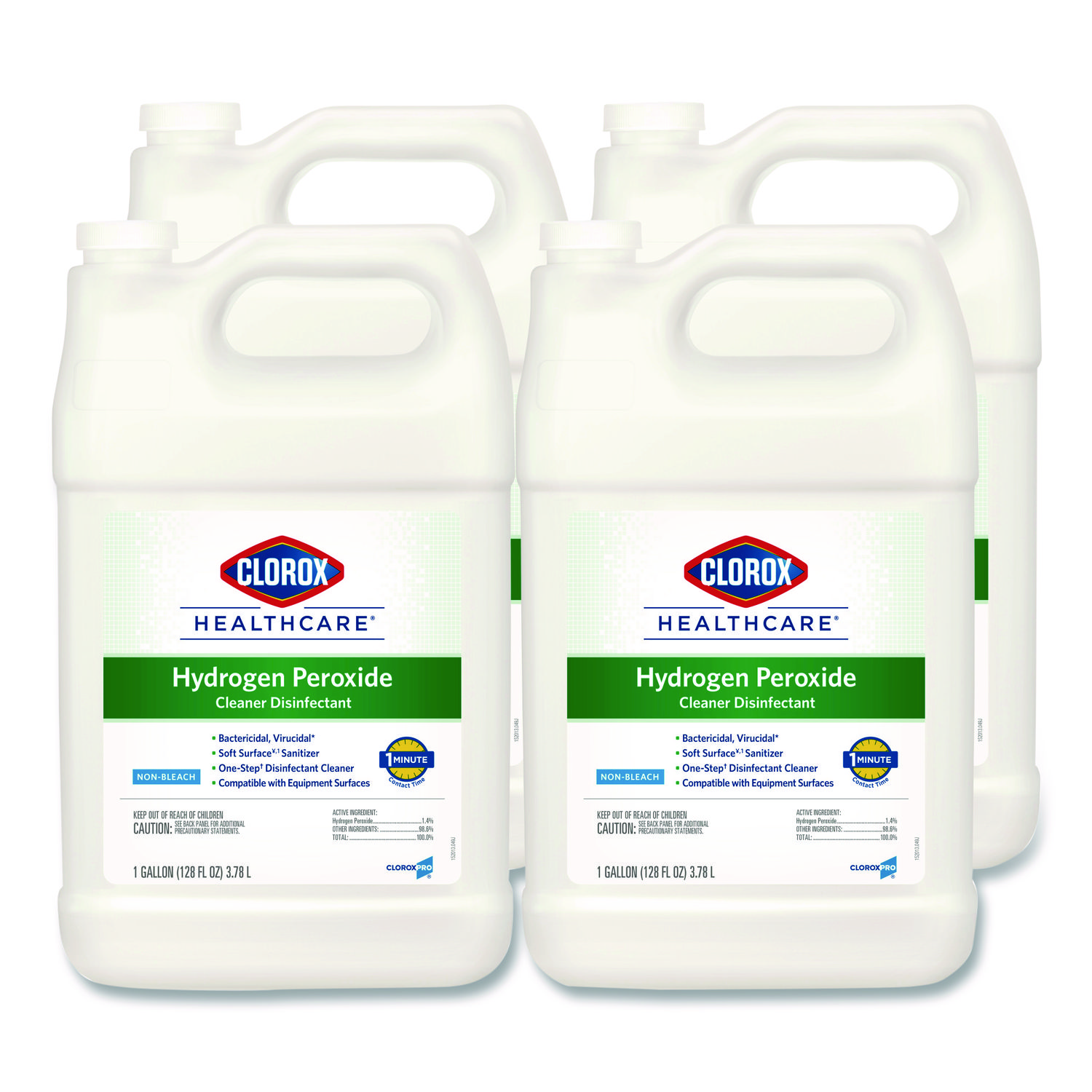 Hydrogen-Peroxide Cleaner/disinfectant, 1 Gal Bottle, 4/carton