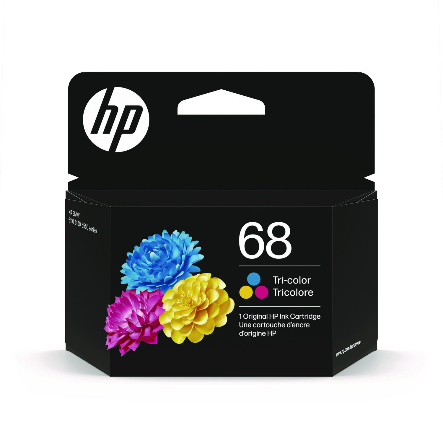 HP 68 Tri-color Original Ink Cartridge; Yield 120 pages