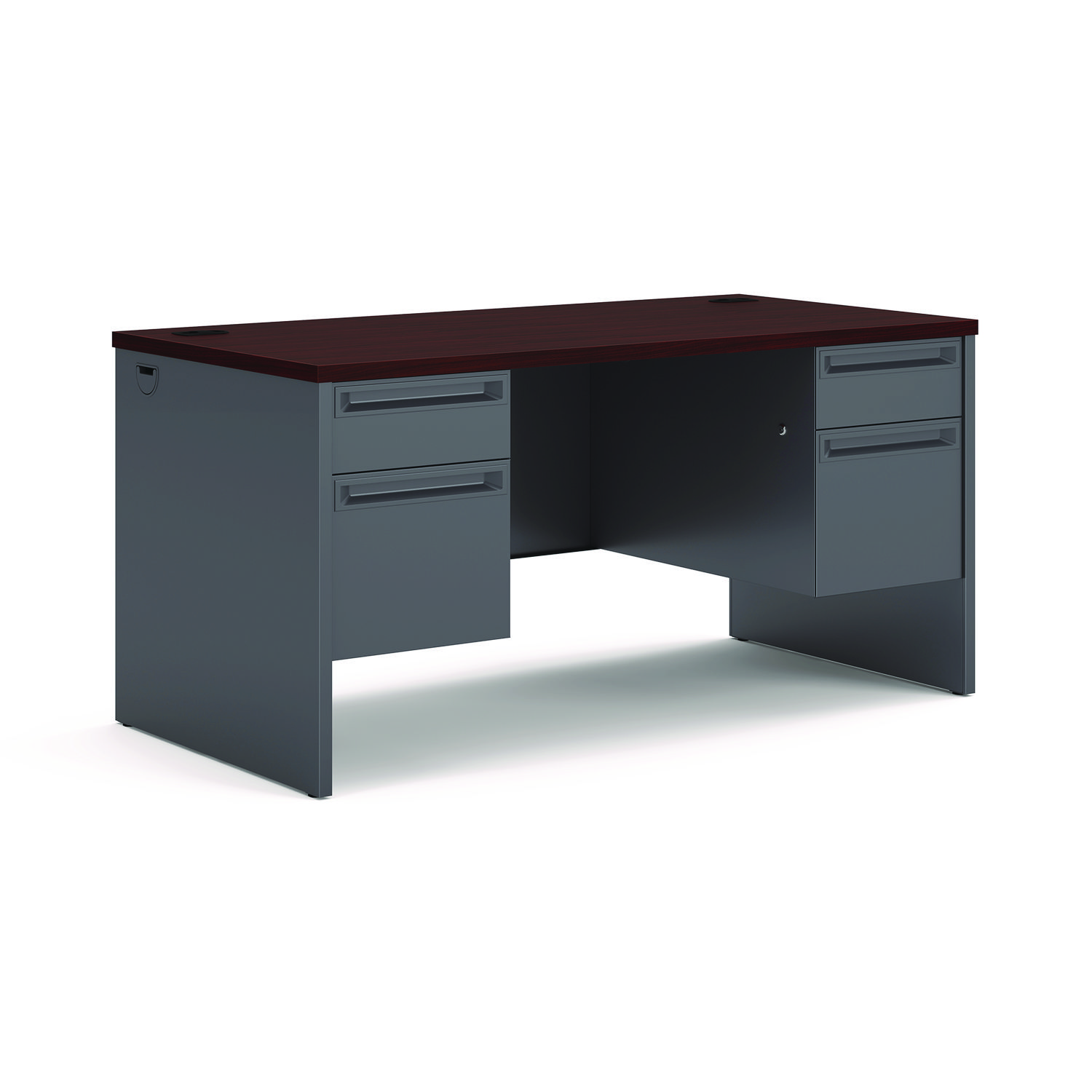 DESK,60X30,DBL PED,MY/CC
