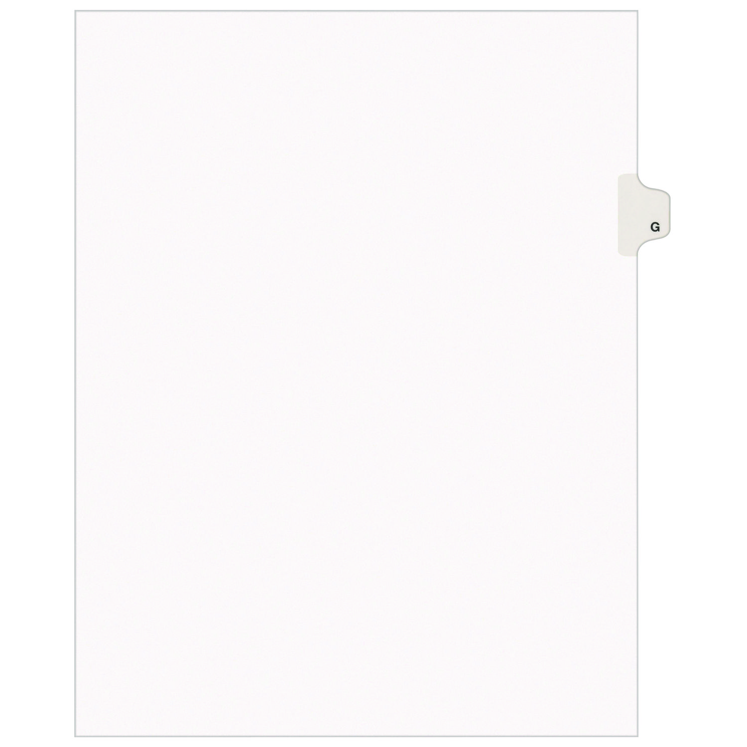TAB,SIDE,LTR,TAB G,25/PK