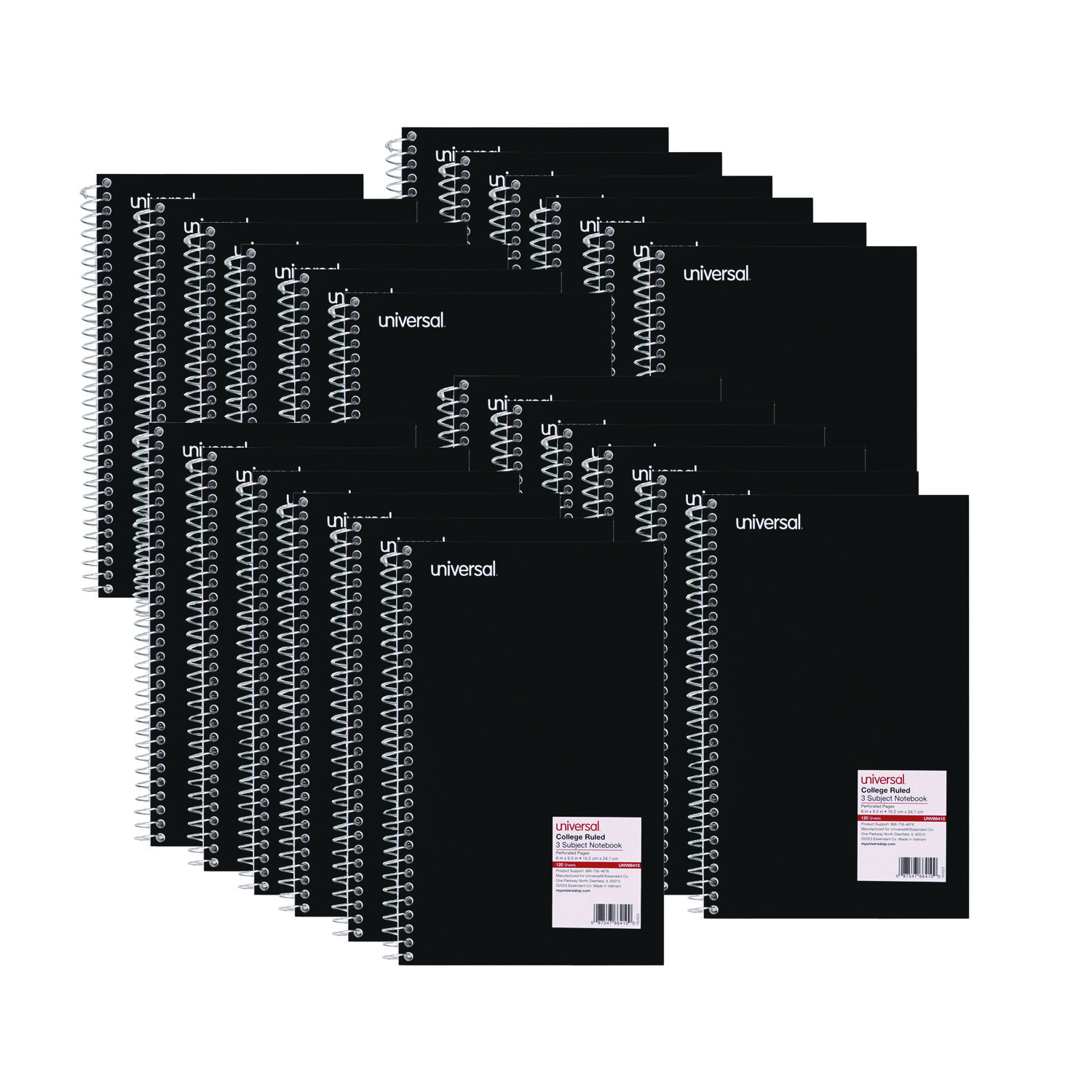 NOTEBOOK,3SUB,6X9.5,BLK