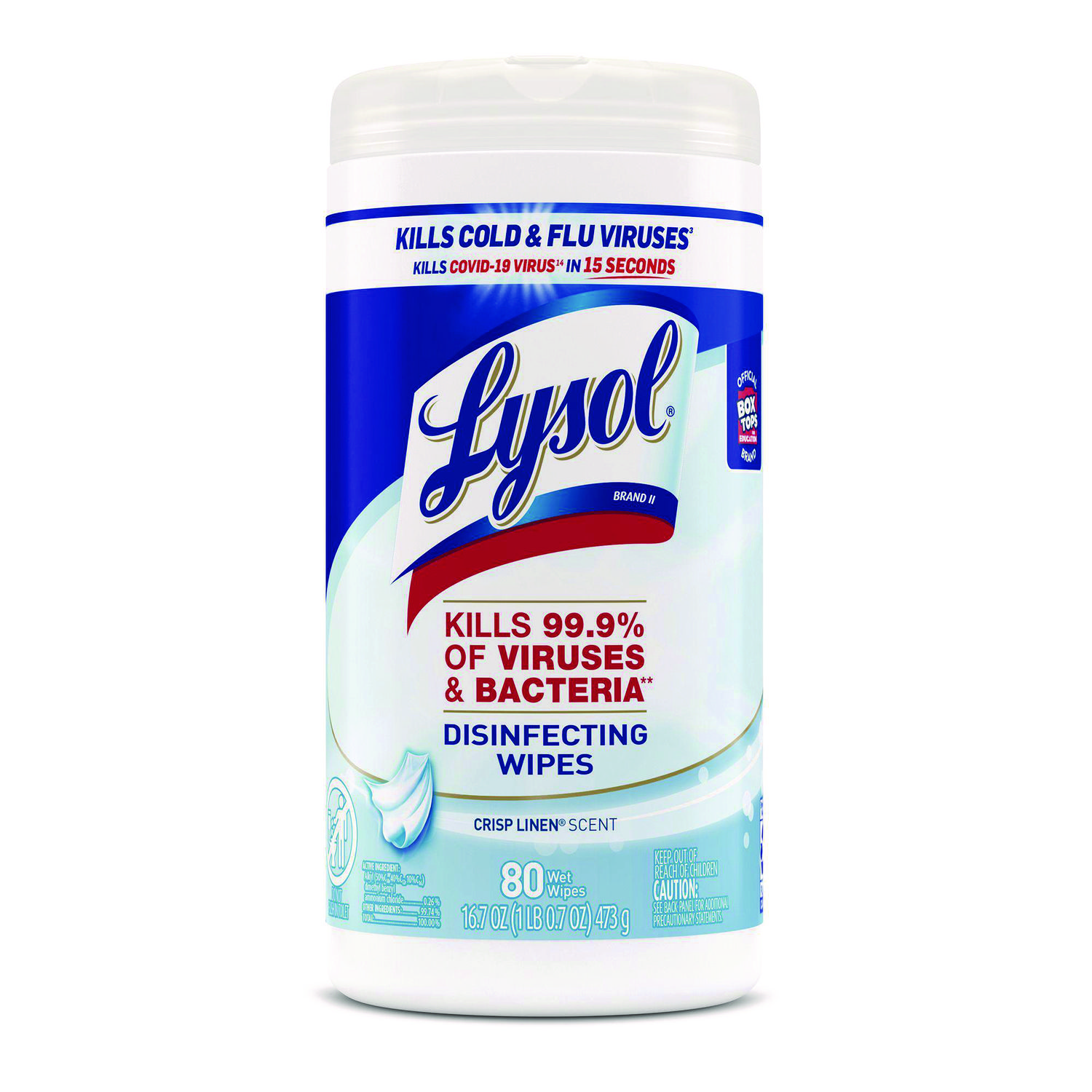WIPES,DISINF,CLN SCENT,WH