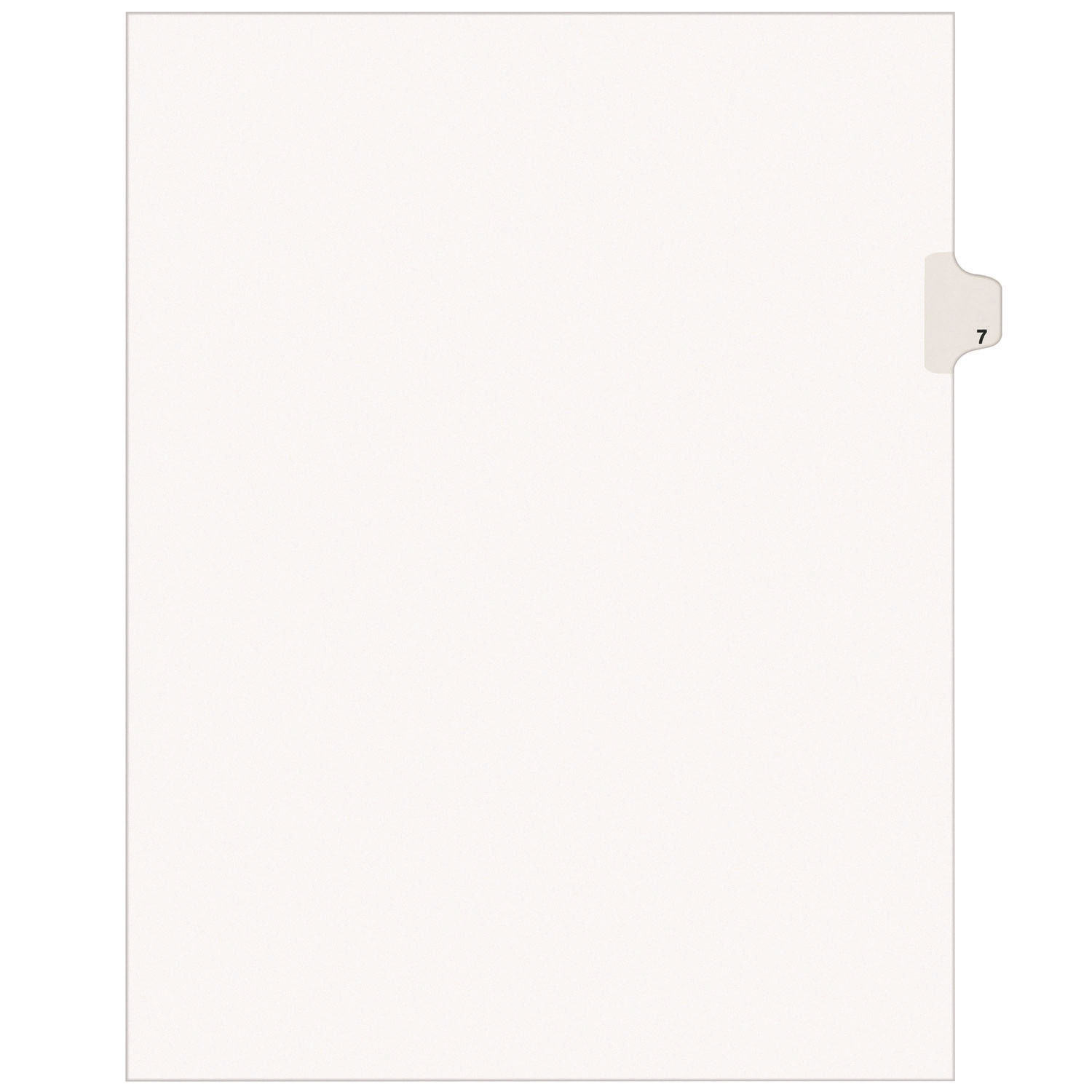 INDEX,LTR,SIDE7,25/PK,WHT