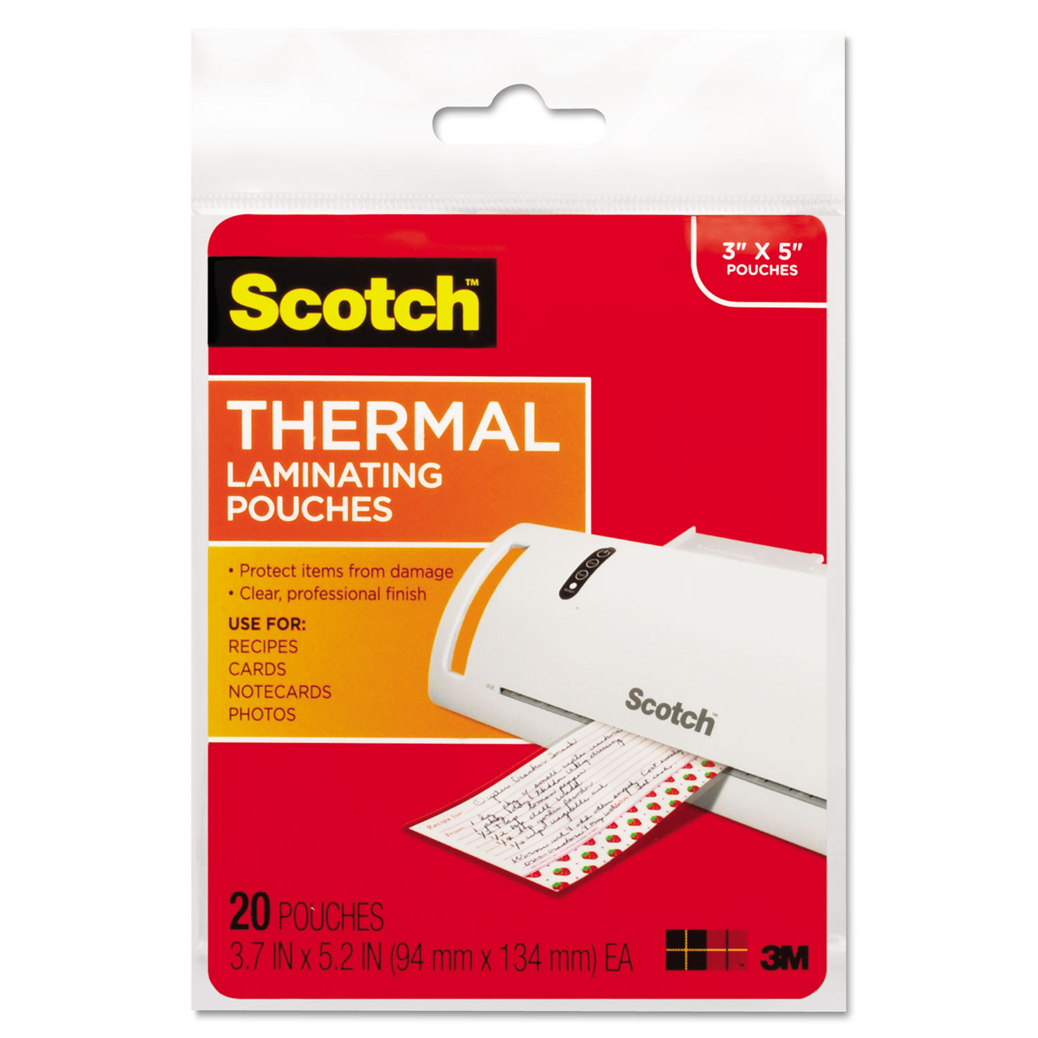 POUCH,THRML,31/2X5,20,CLR