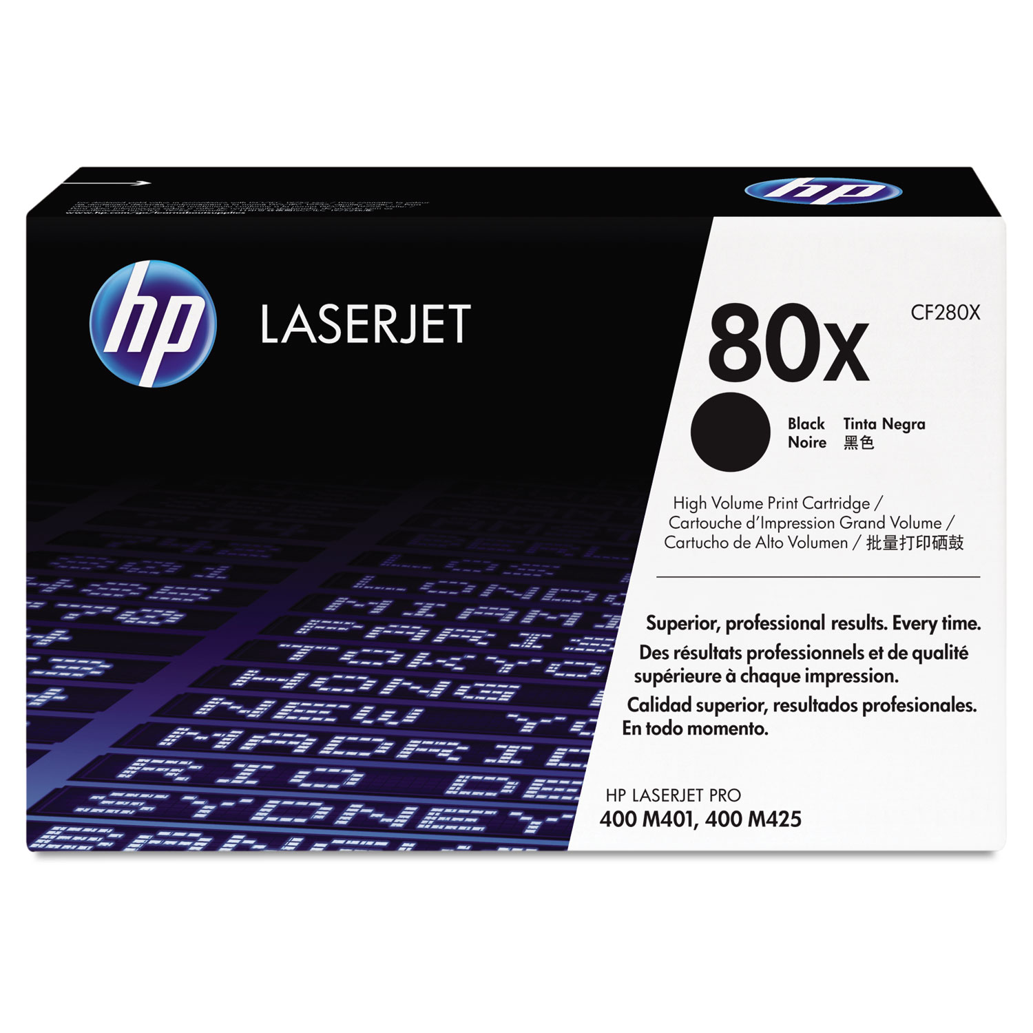 HP 80X Black Toner Cartridge; Yield 6,900 pages