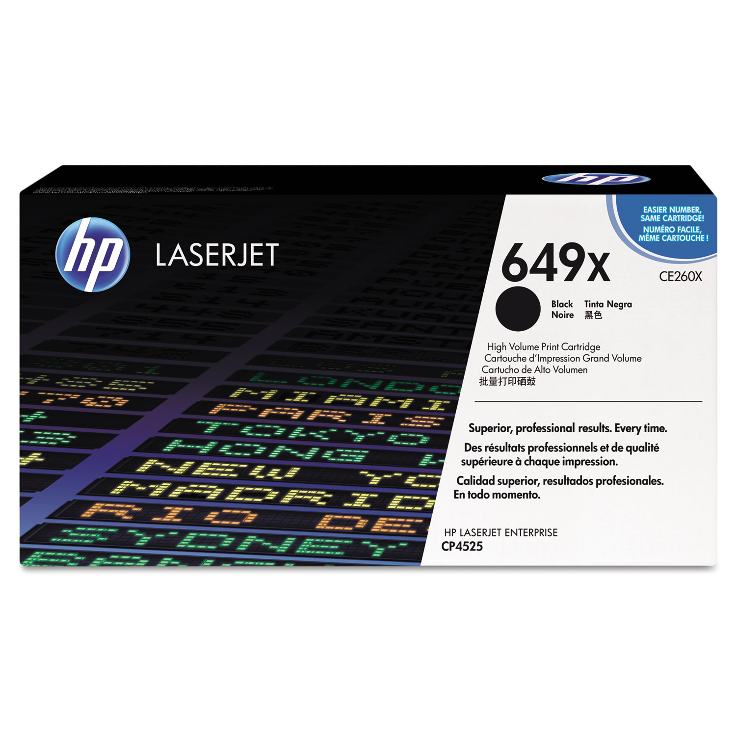 HP 649X High Yield Black Print Cartridge; Yield 17,000 pages