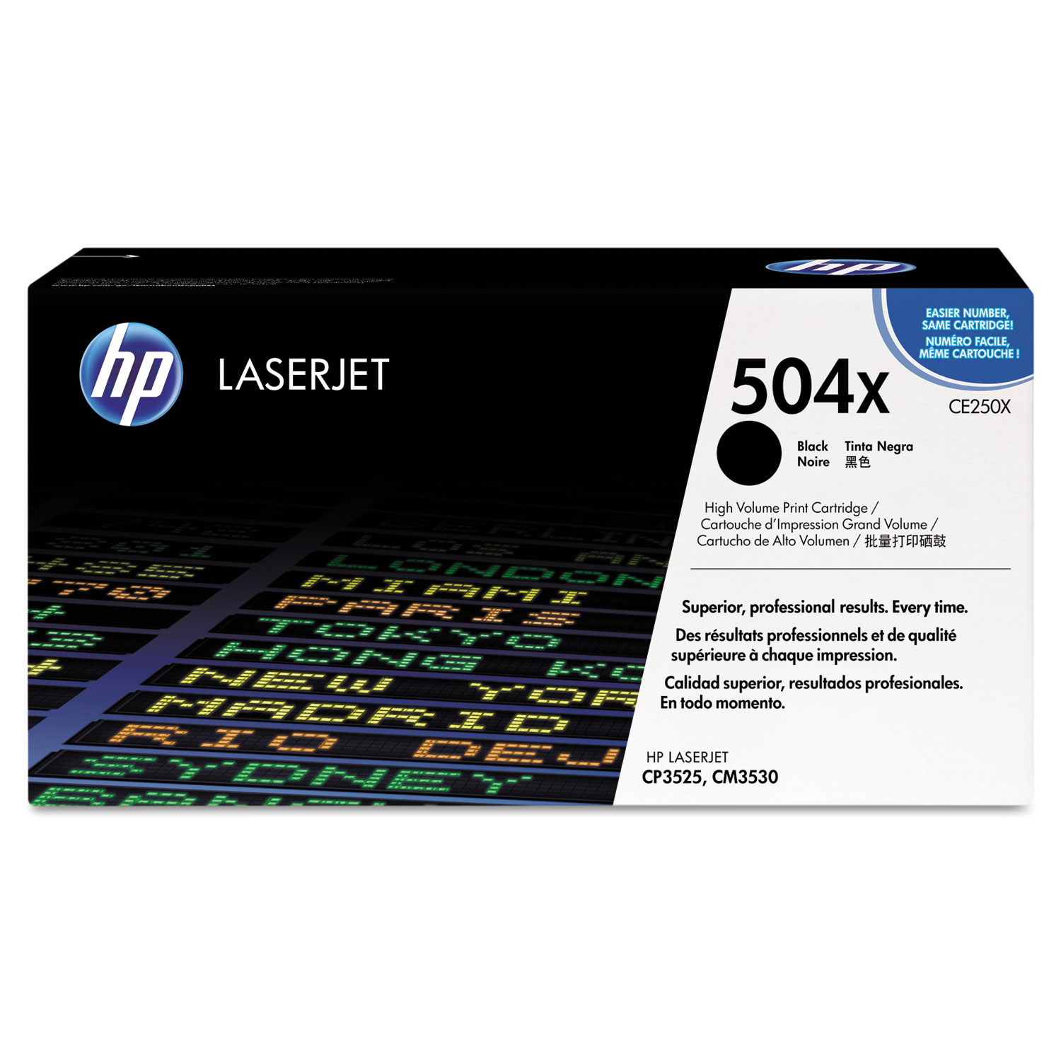 HP 504X High Yield Black Print Cartridge; Yield 10,500 pages