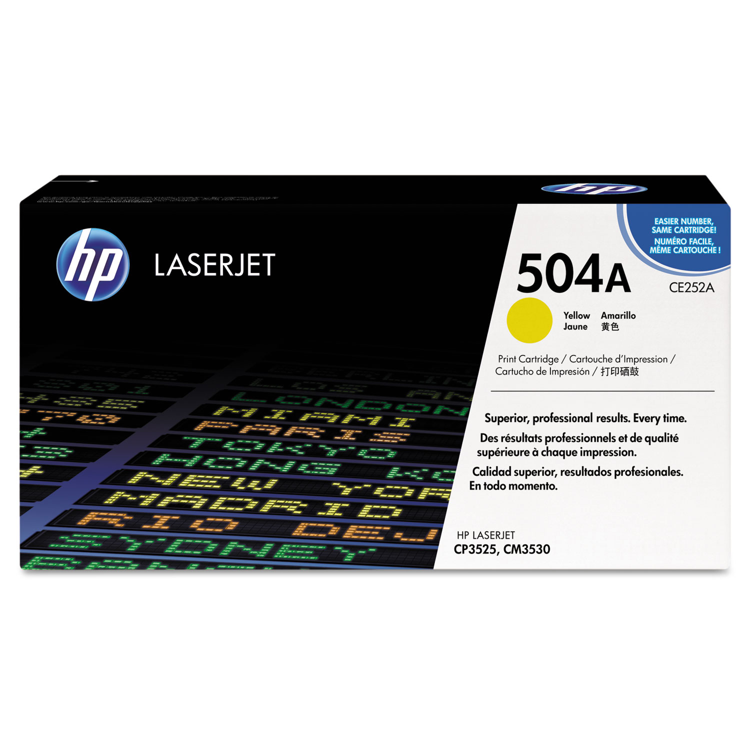 HP 504A Yellow Print Cartridge; Yield 7,000 pages