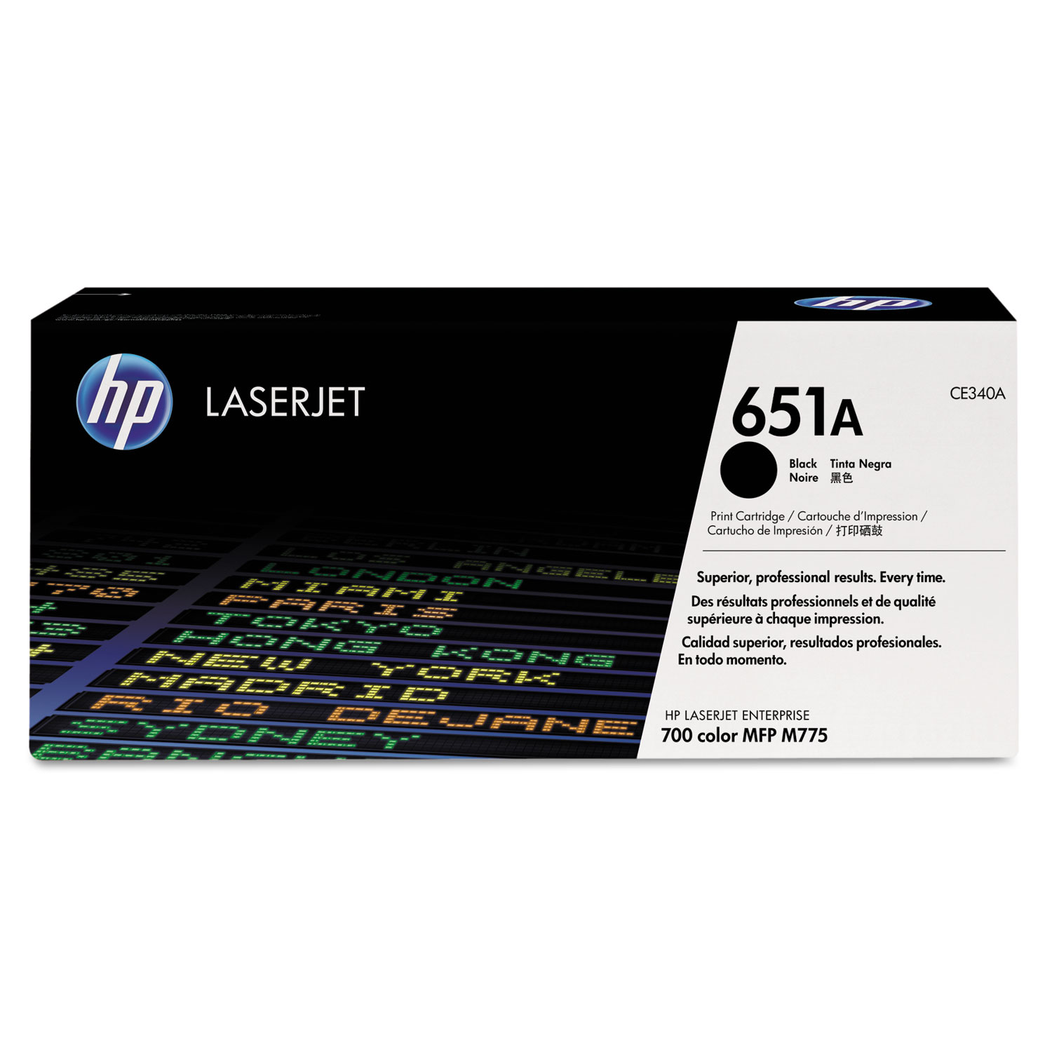 HP 651A Black Toner Cartridge; Yield: 13,500 pages
