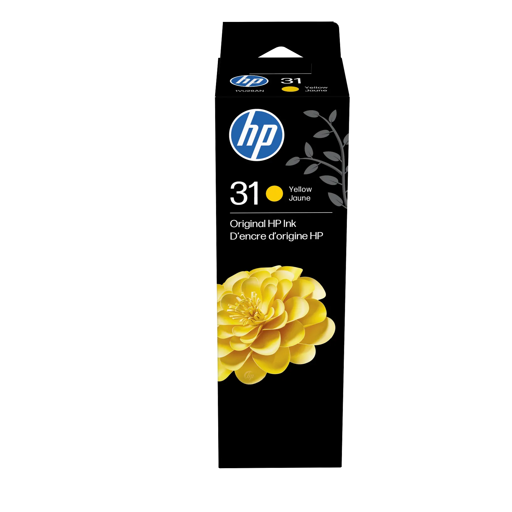 HP 31 Yellow Ink Bottle 1VU28AN HP 31 70-ml Yellow Ink Bottle; Yield 8,000 pages