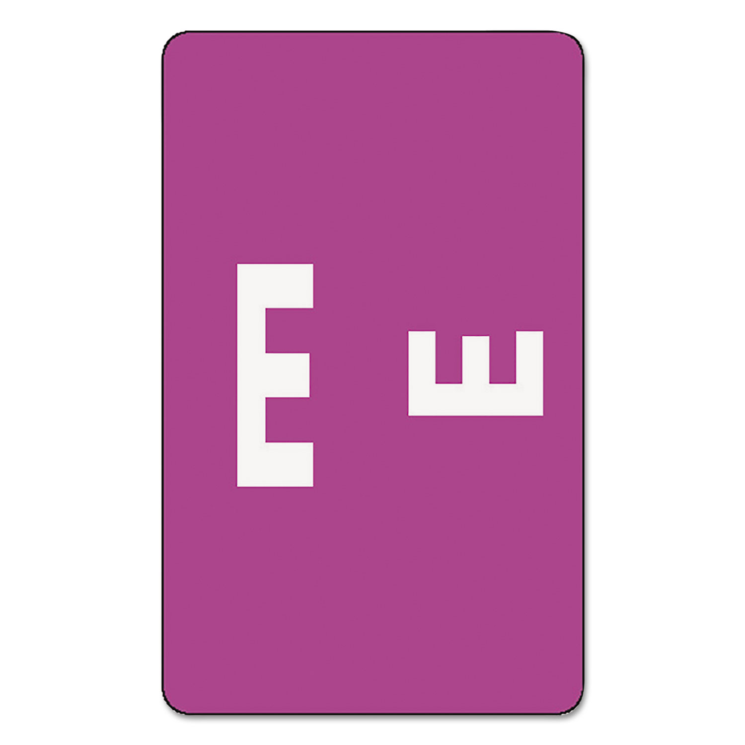 LABEL,FLDR,LETTER-E,1C/PK