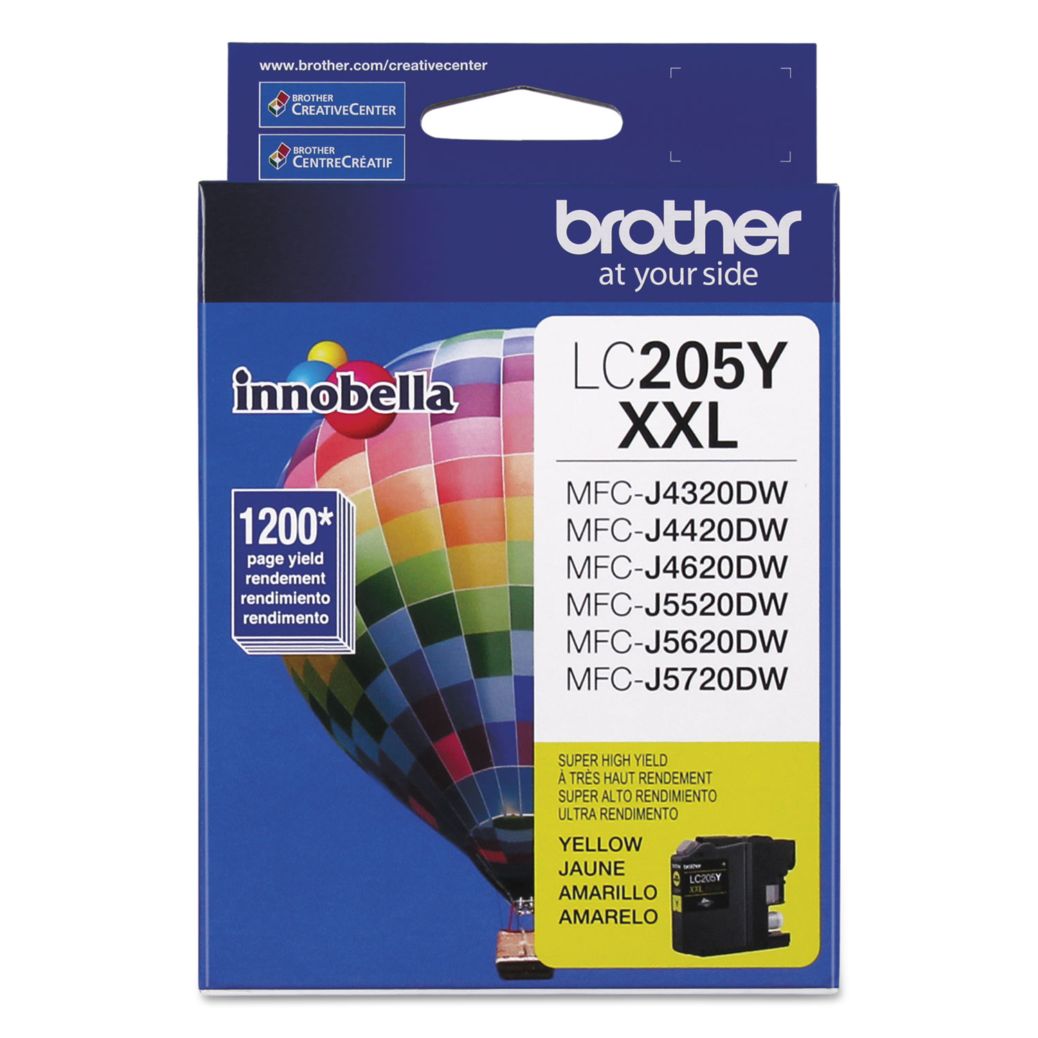 LC205Y Super High Yield Yellow Ink Cartridge; Yield: 1,200 pages