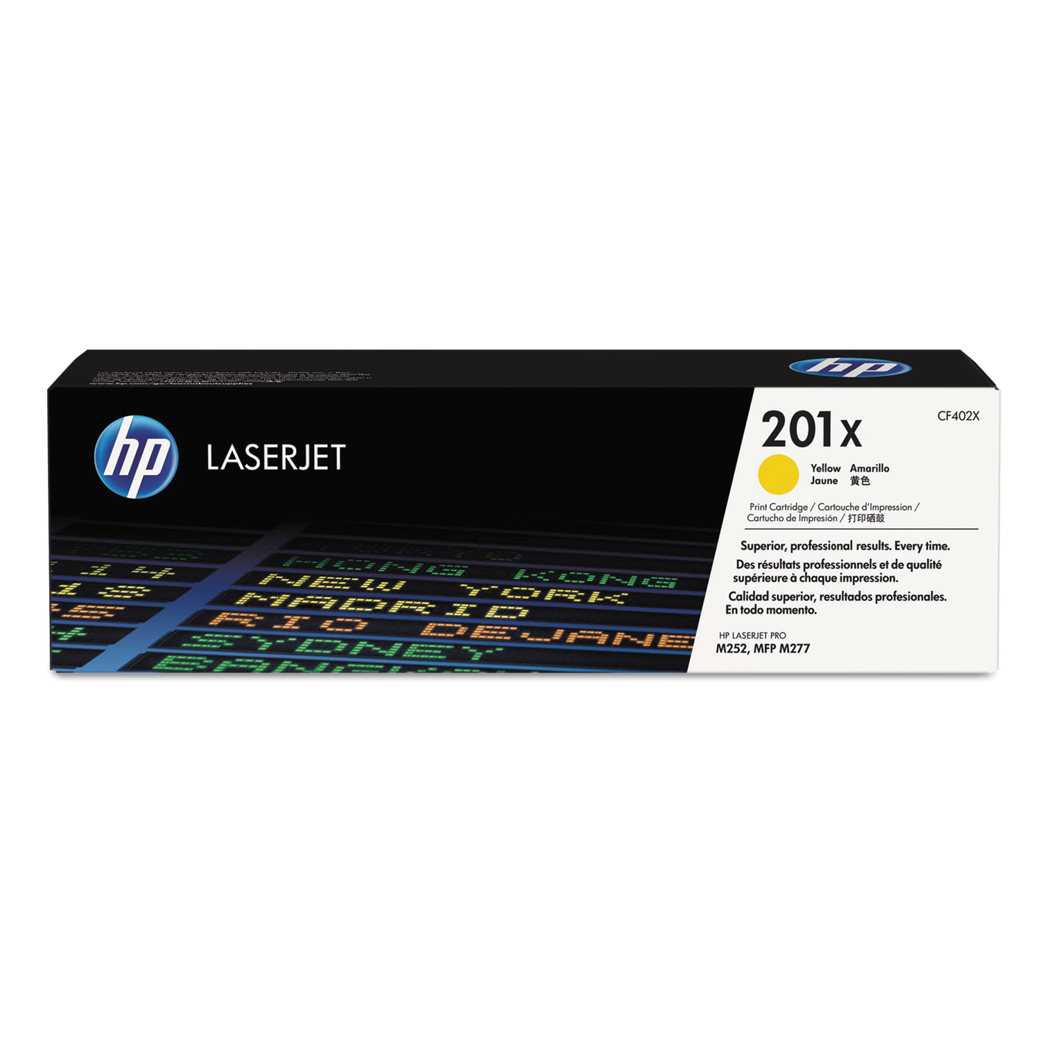 HP 201X High Yield Yellow Toner Cartridge; Yield: 2,300 pages