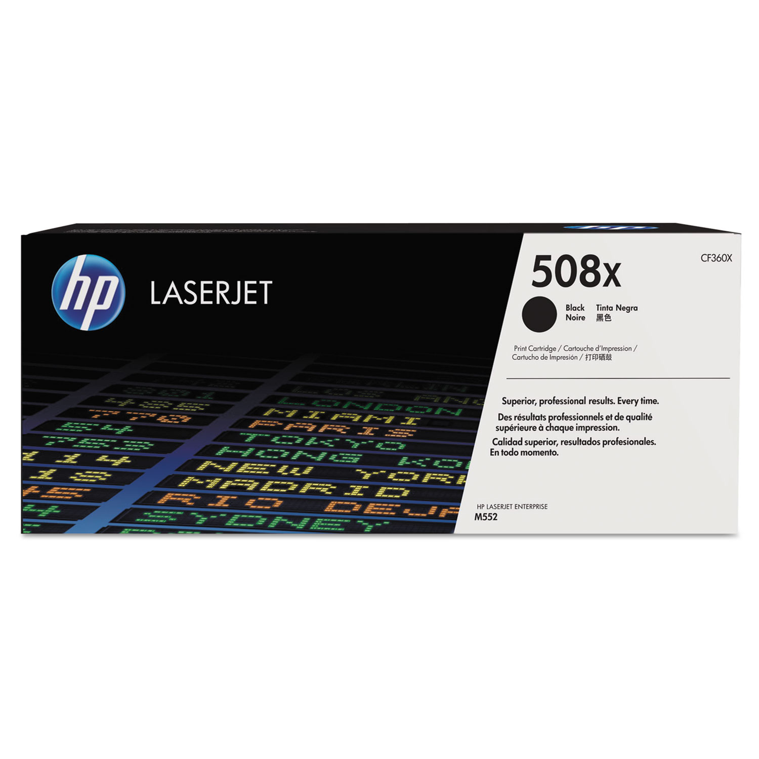 HP 508X High Yield Black Toner Cartridge; Yield: 12,500 pages