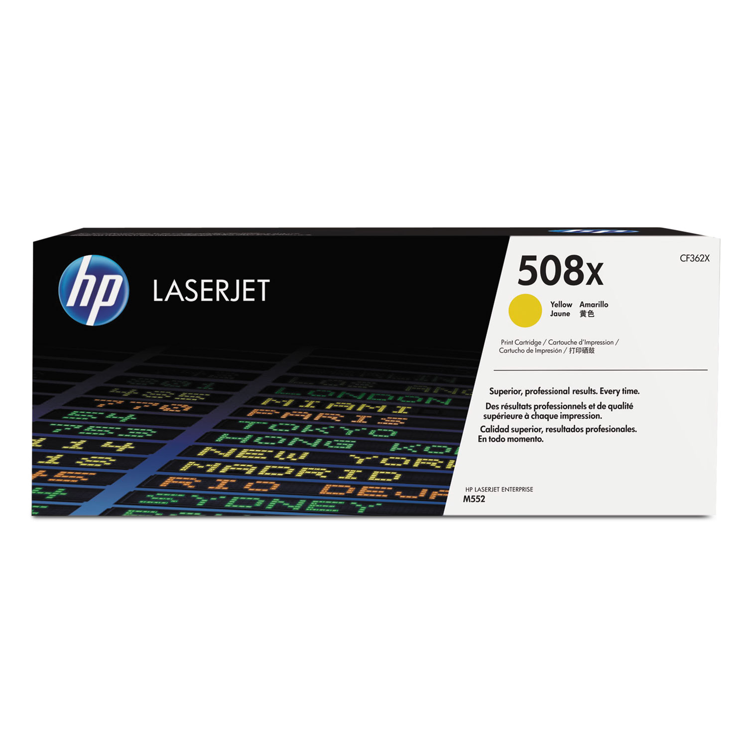 HP 508X High Yield Yellow Toner Cartridge; Yield: 9,500 pages