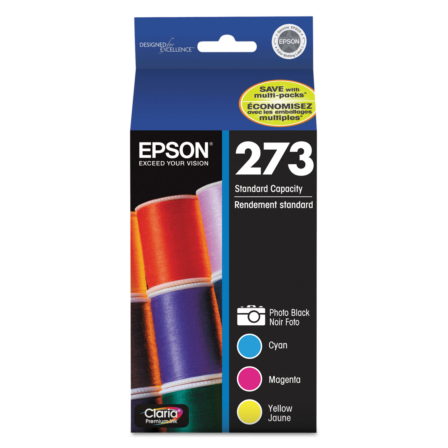 Epson 273 Multi-Pack Ink Cartridges; Includes T273120, T273220, T273320, T273420