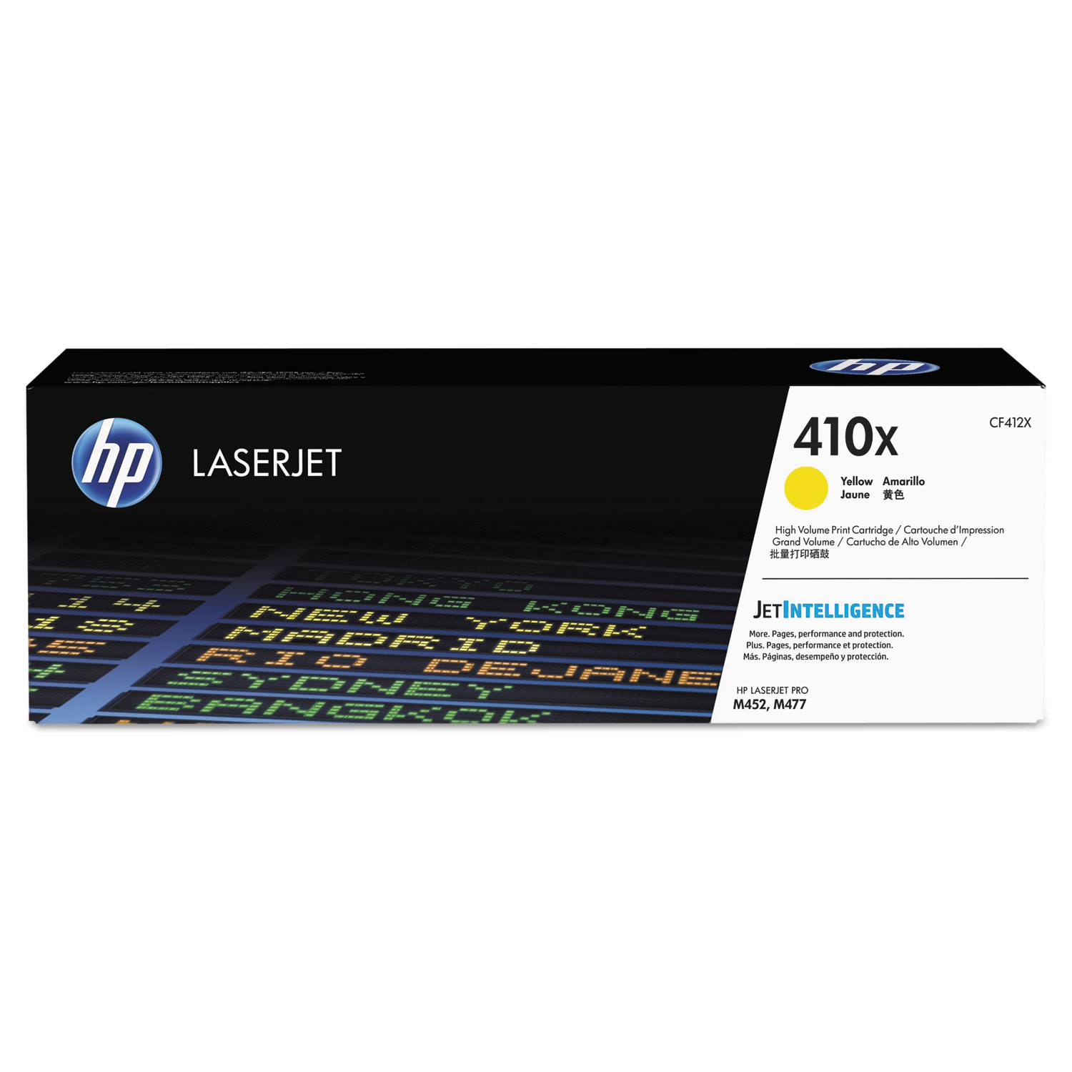 HP 410X High Yield Yellow Toner Cartridge; Yield: 5,000 pages