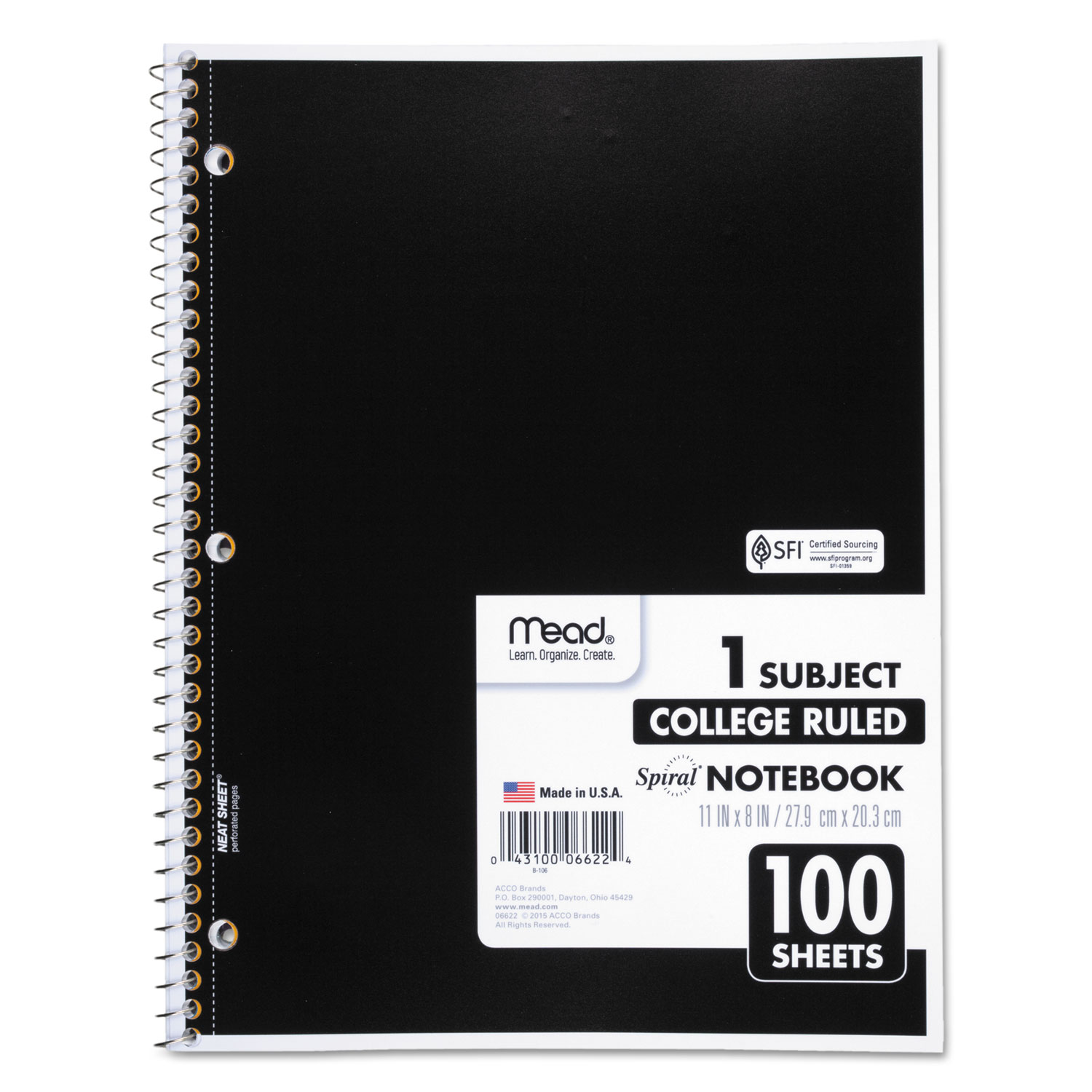 NOTEBOOK,11X8.5,100 SHT