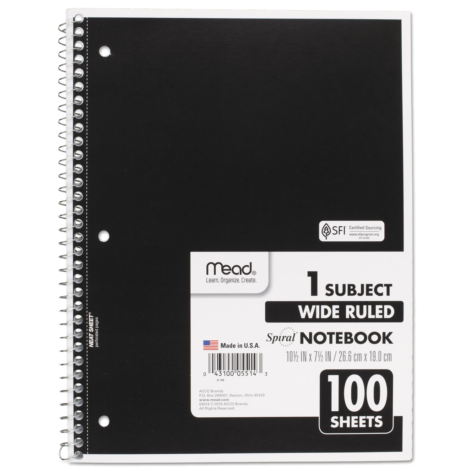 NOTEBOOK,10.5X8,100SH