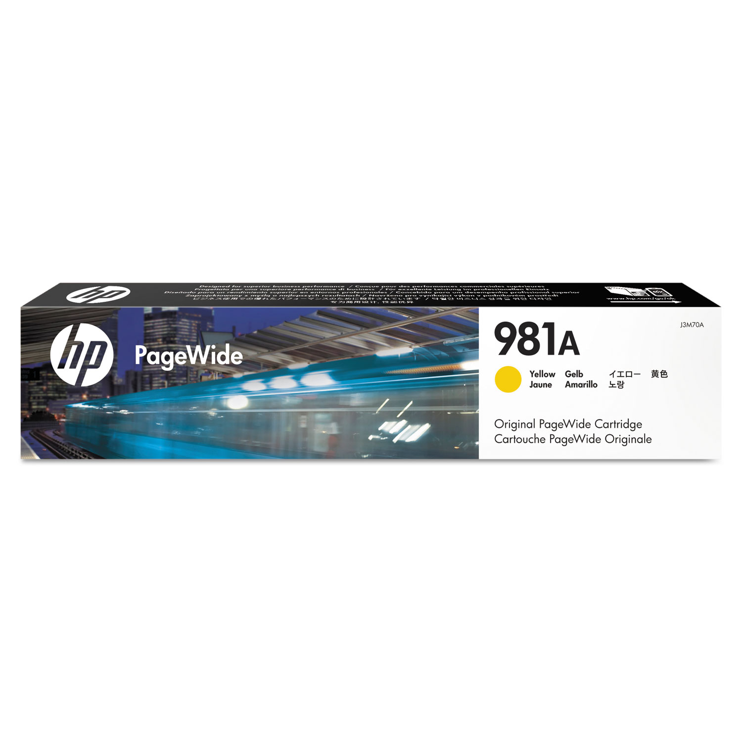 HP 981A Yellow Ink Cartirdge; Yield: 6,000 pages