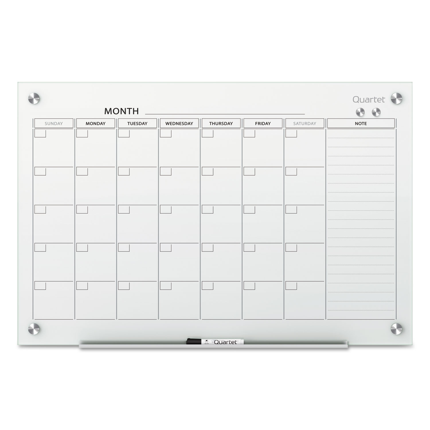 BOARD,4X3,GLASS CALR,WH