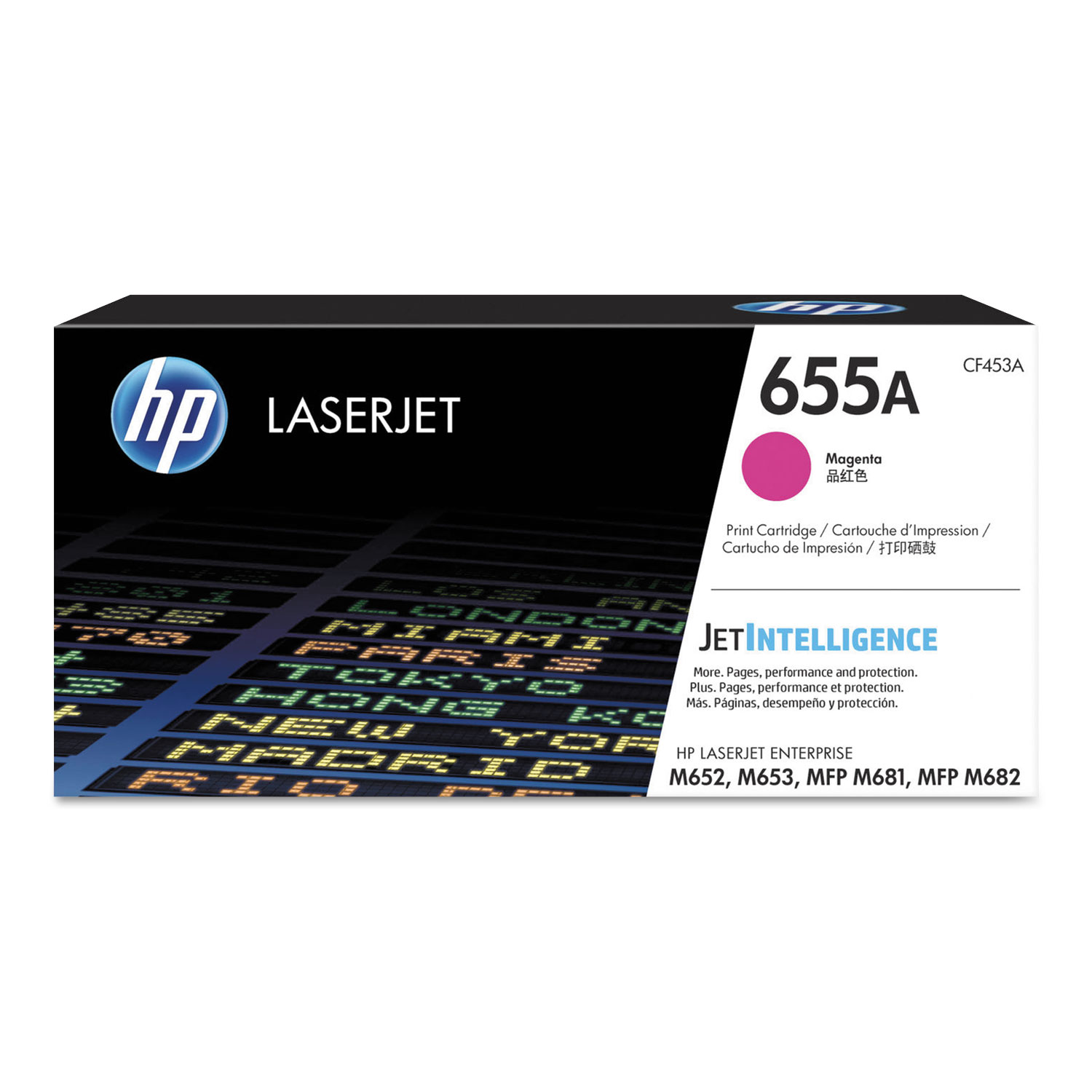 HP 655A Magenta Toner Cartridge; Yield: 10,500 pages