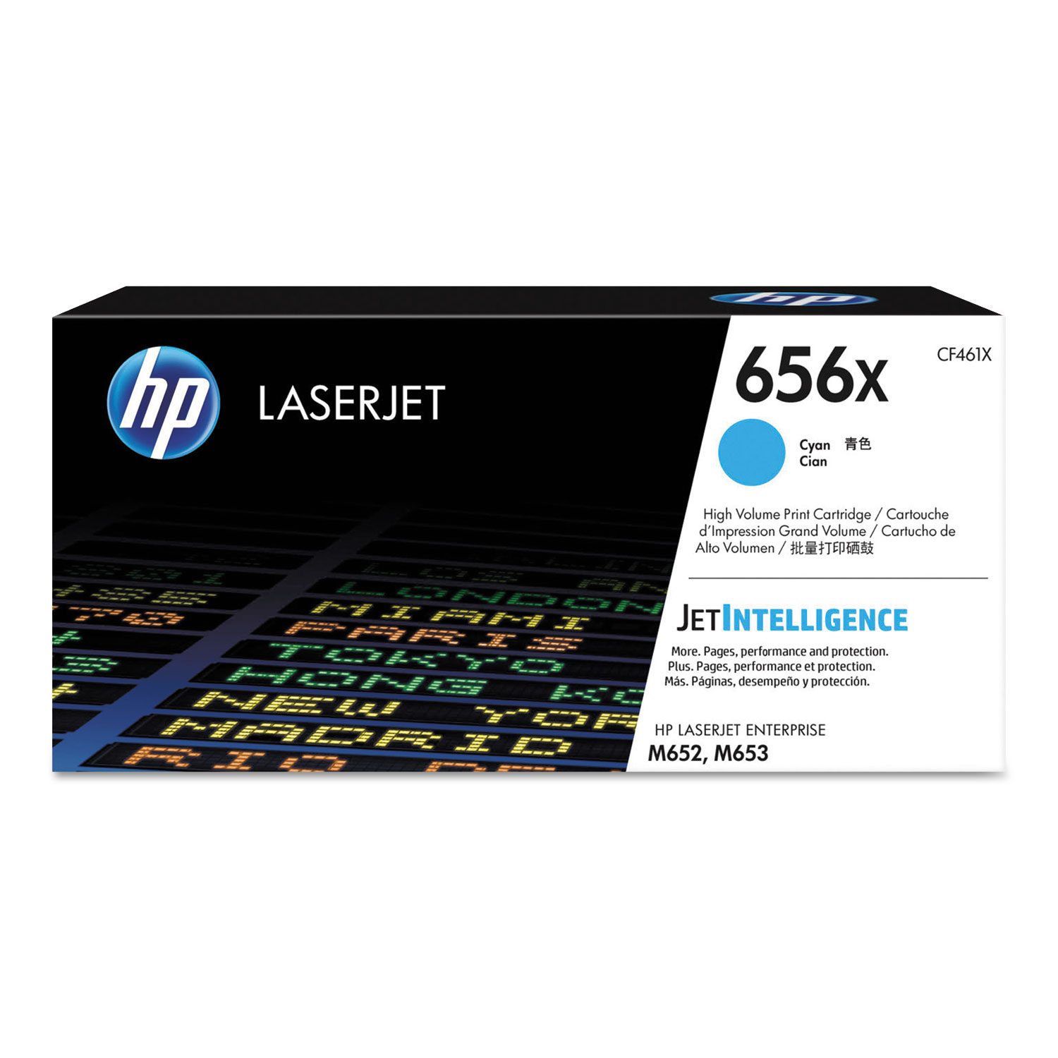 HP 656X High Yield Cyan Toner Cartridge; Yield: 22,000 pages