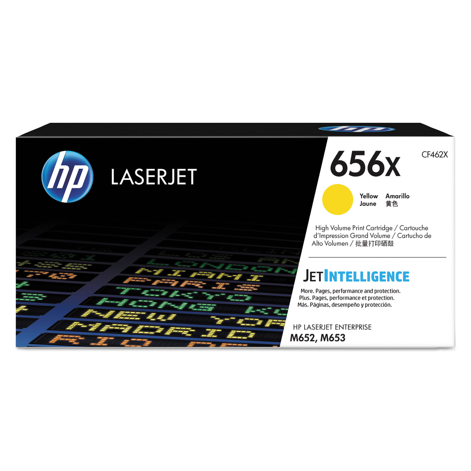 HP 656X High Yield Yellow Toner Cartridge; Yield: 22,000 pages