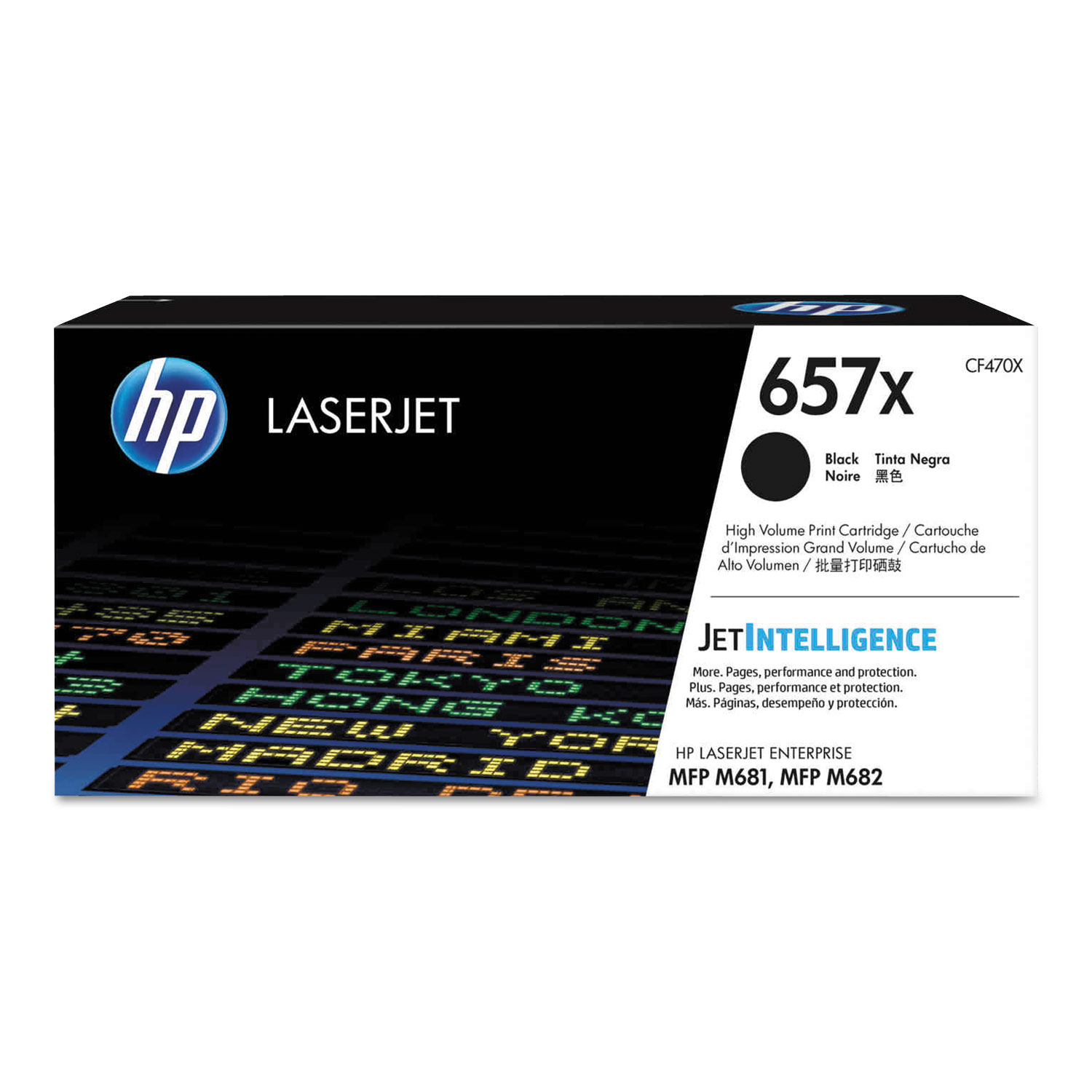 HP 657X High Yield Black Toner Cartridge; Yield: 28,000 pages