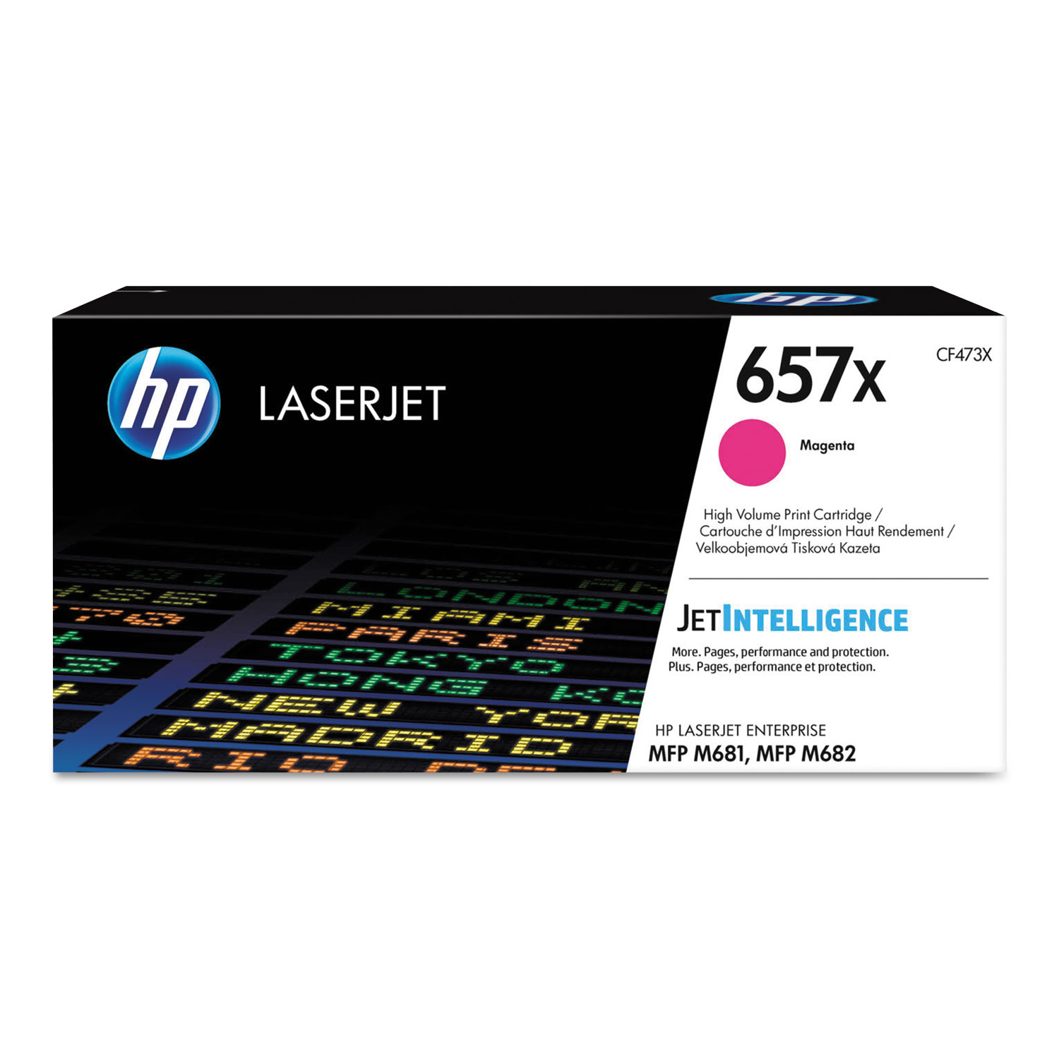 HP 657X High Yield Magenta Toner Cartridge; Yield: 23,000 pages