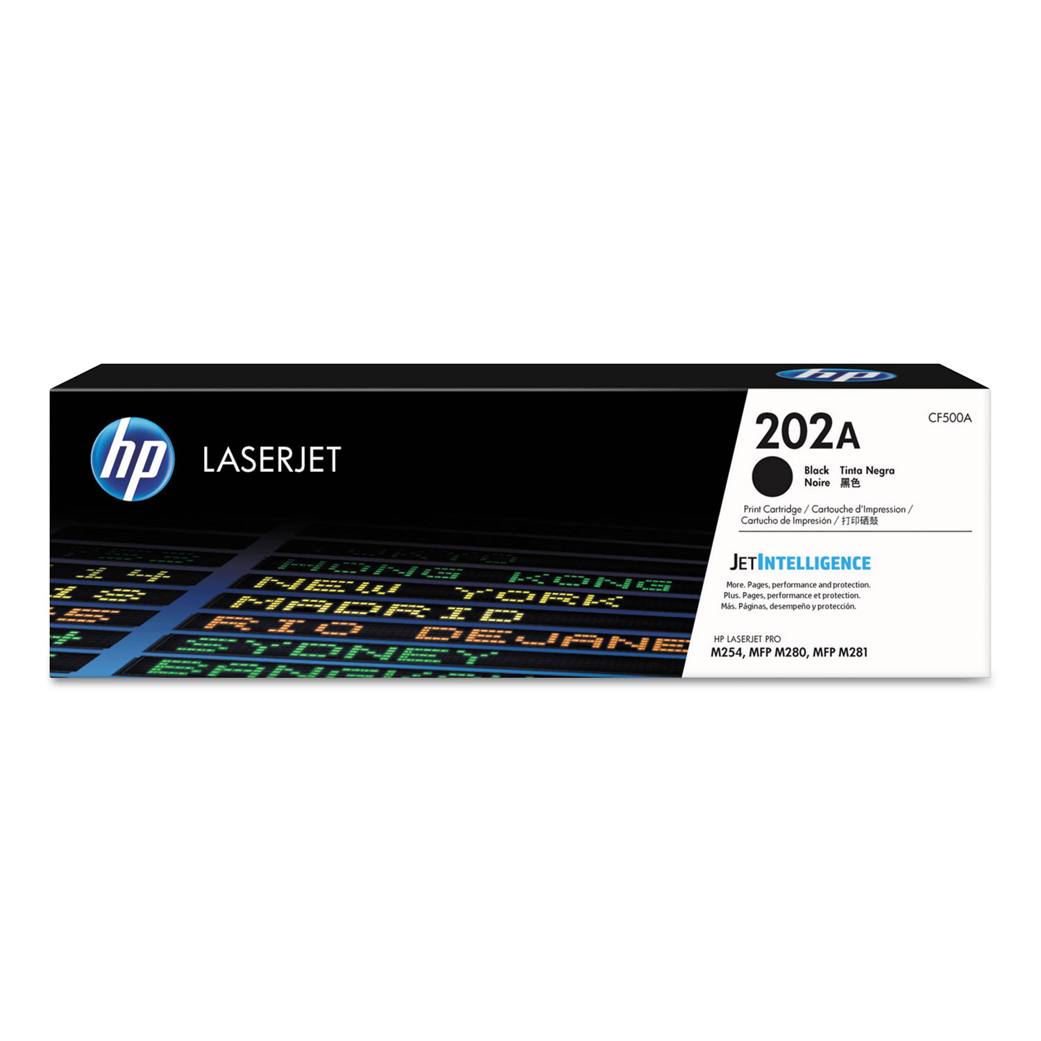 HP 202A (CF500A) Black Original LaserJet Toner Cartridge (1,400 Yield)