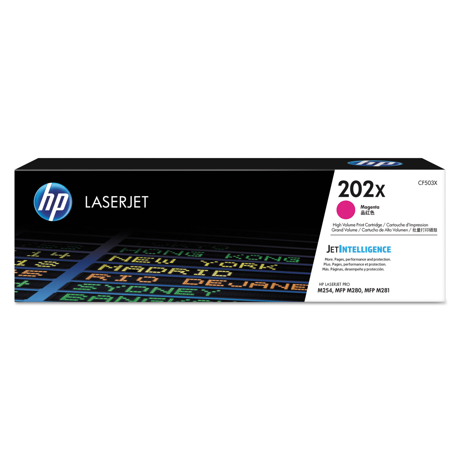 HP 202X (CF503X) High Yield Magenta Original LaserJet Toner Cartridge (2,500 Yield)