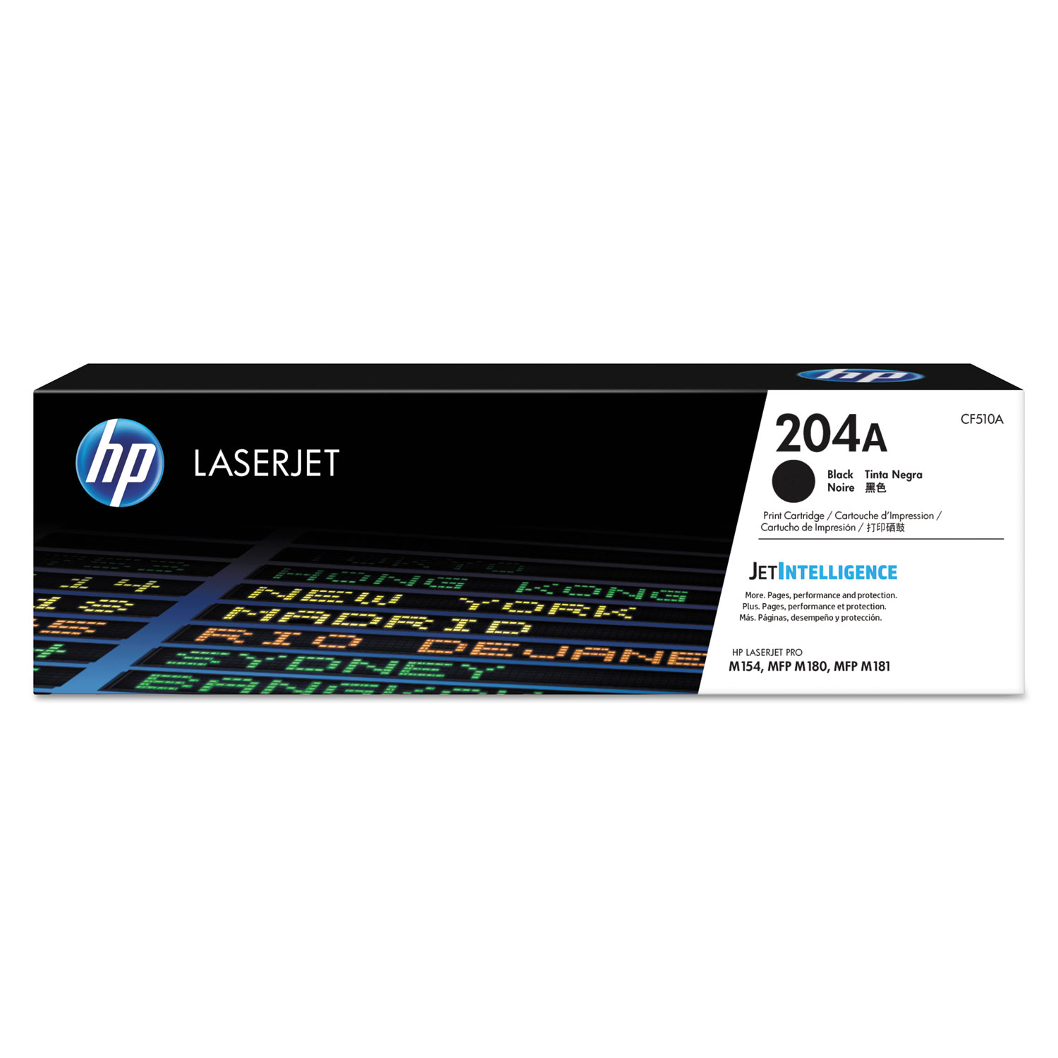 HP 204A (CF510A) Black Original LaserJet Toner Cartridge (1,100 Yield)