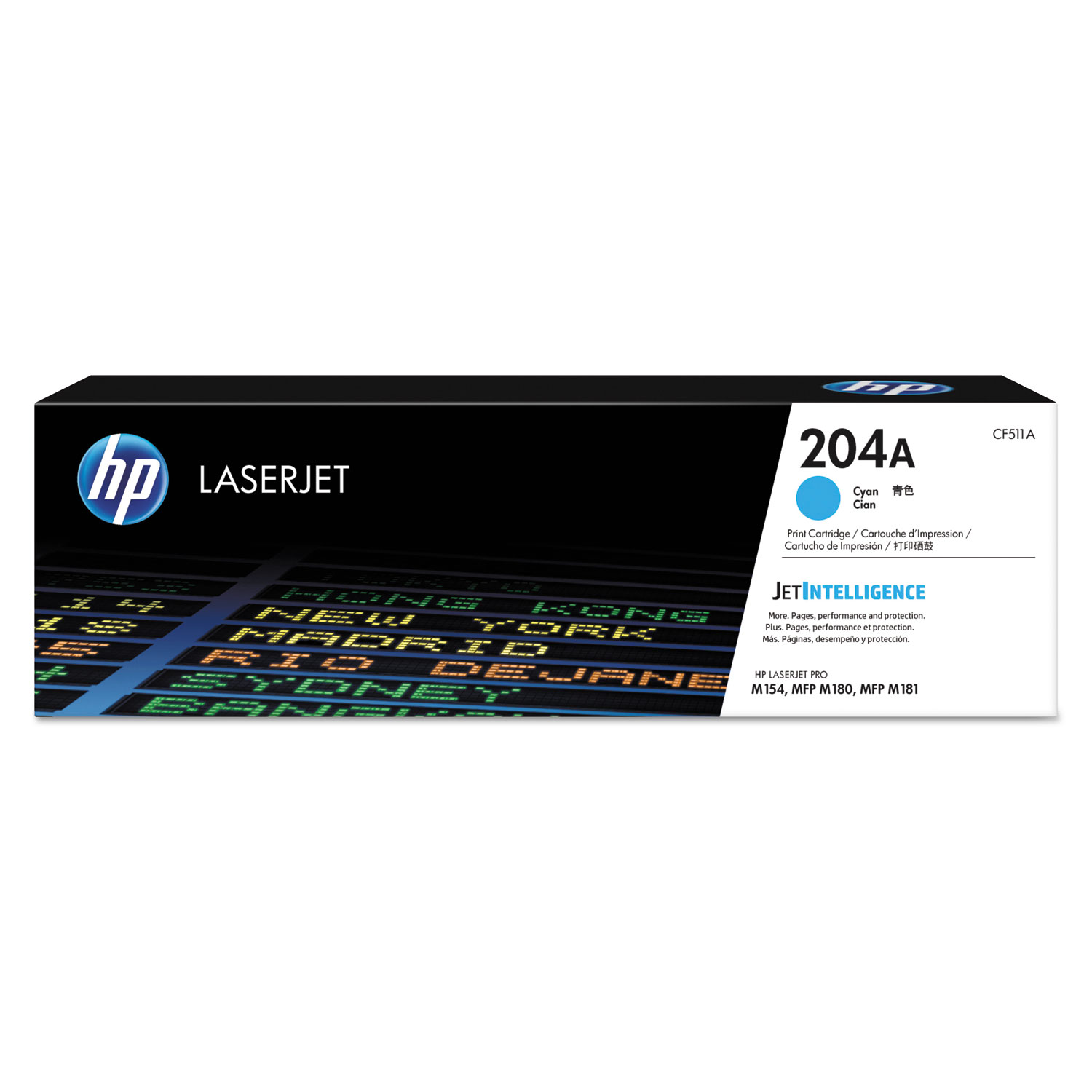 HP 204A (CF511A) Cyan Original LaserJet Toner Cartridge (900 Yield)