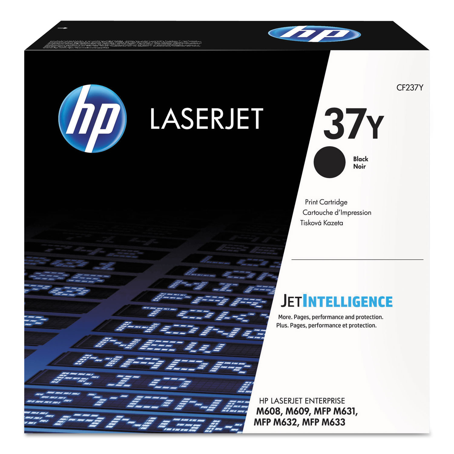 HP 37Y Extra High Yield Black Toner Cartridge; Yield: 41,000 pages