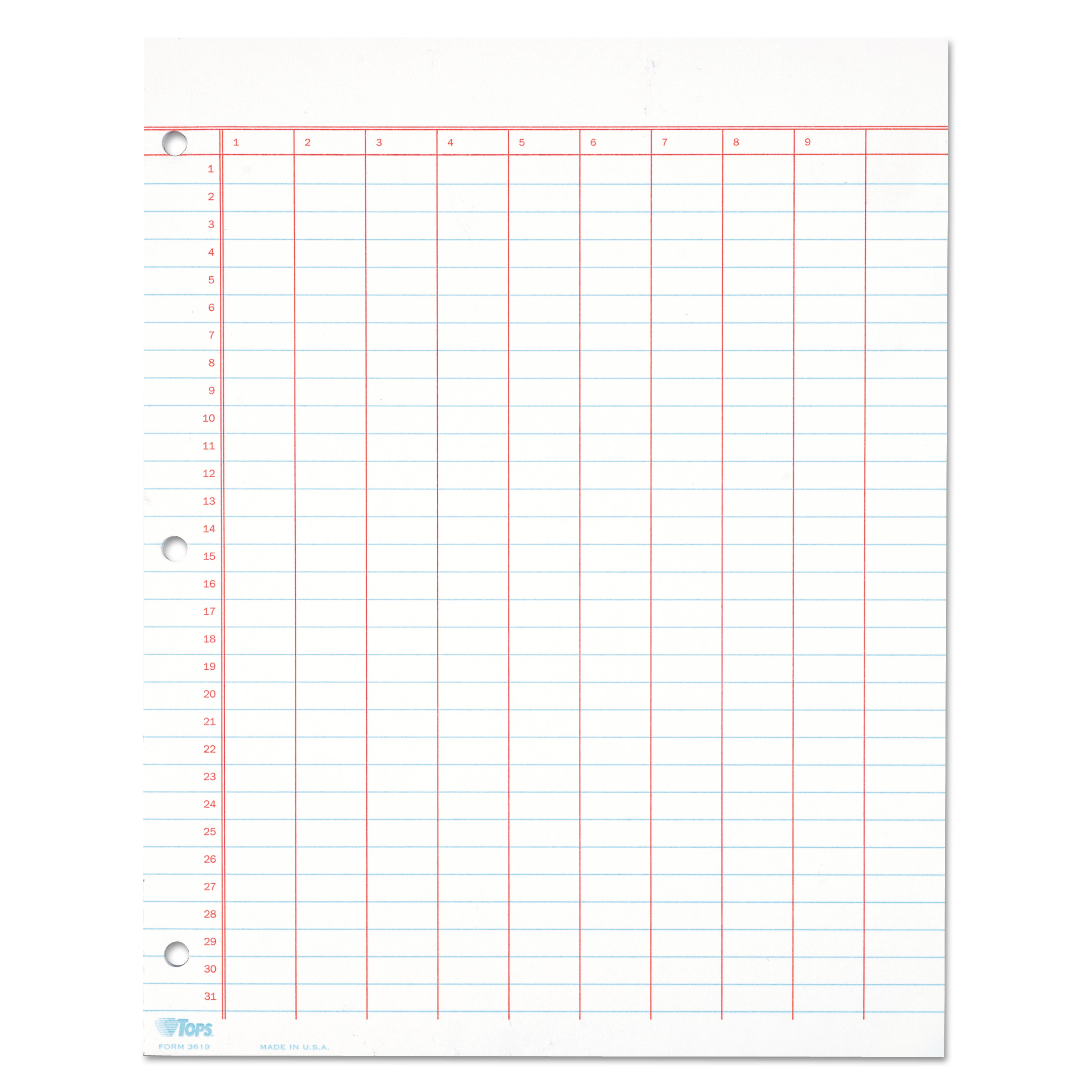 PAD,DATA,10COL,8.5X11,WE