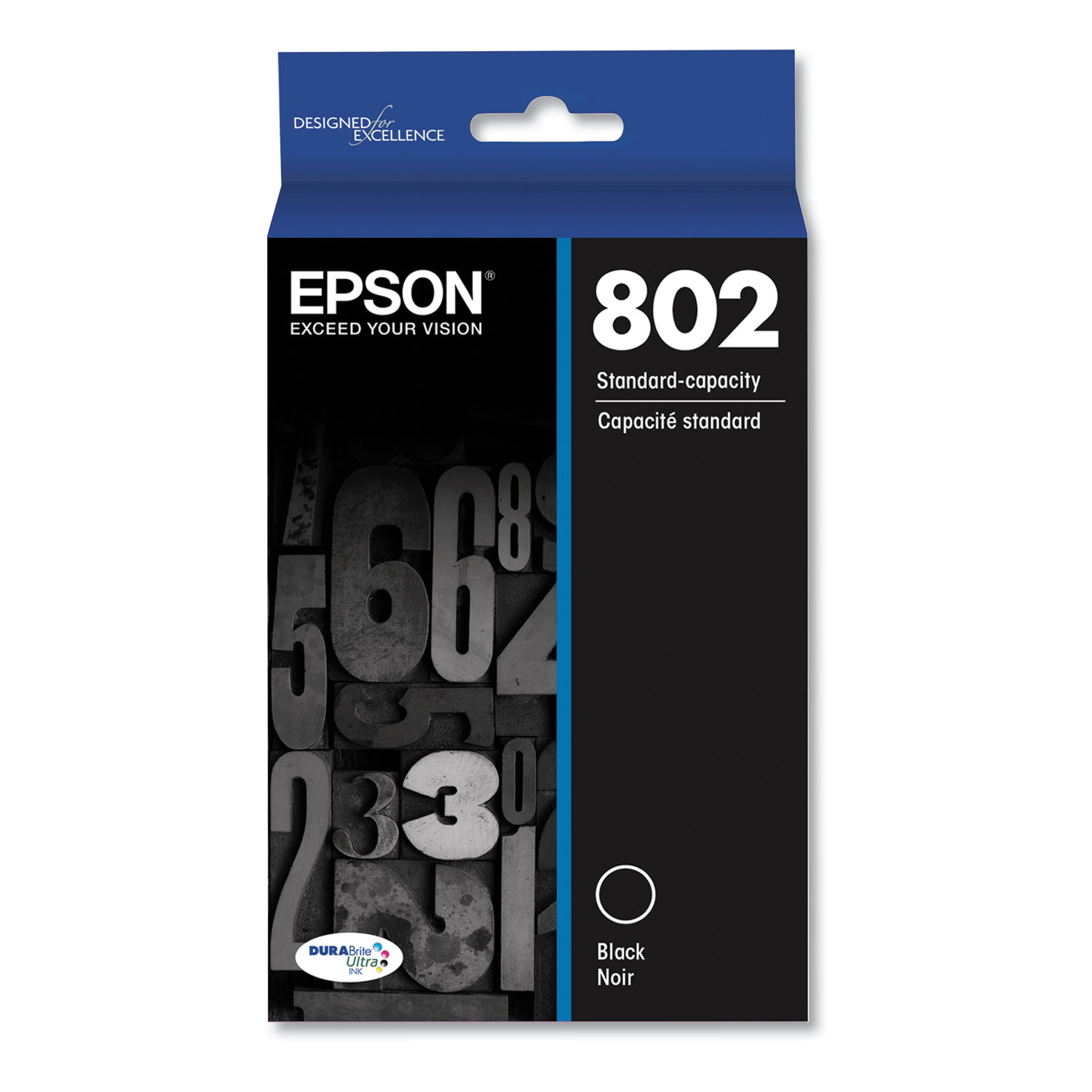 Epson 802 Black Ink Cartridge; Yield: 900 pages