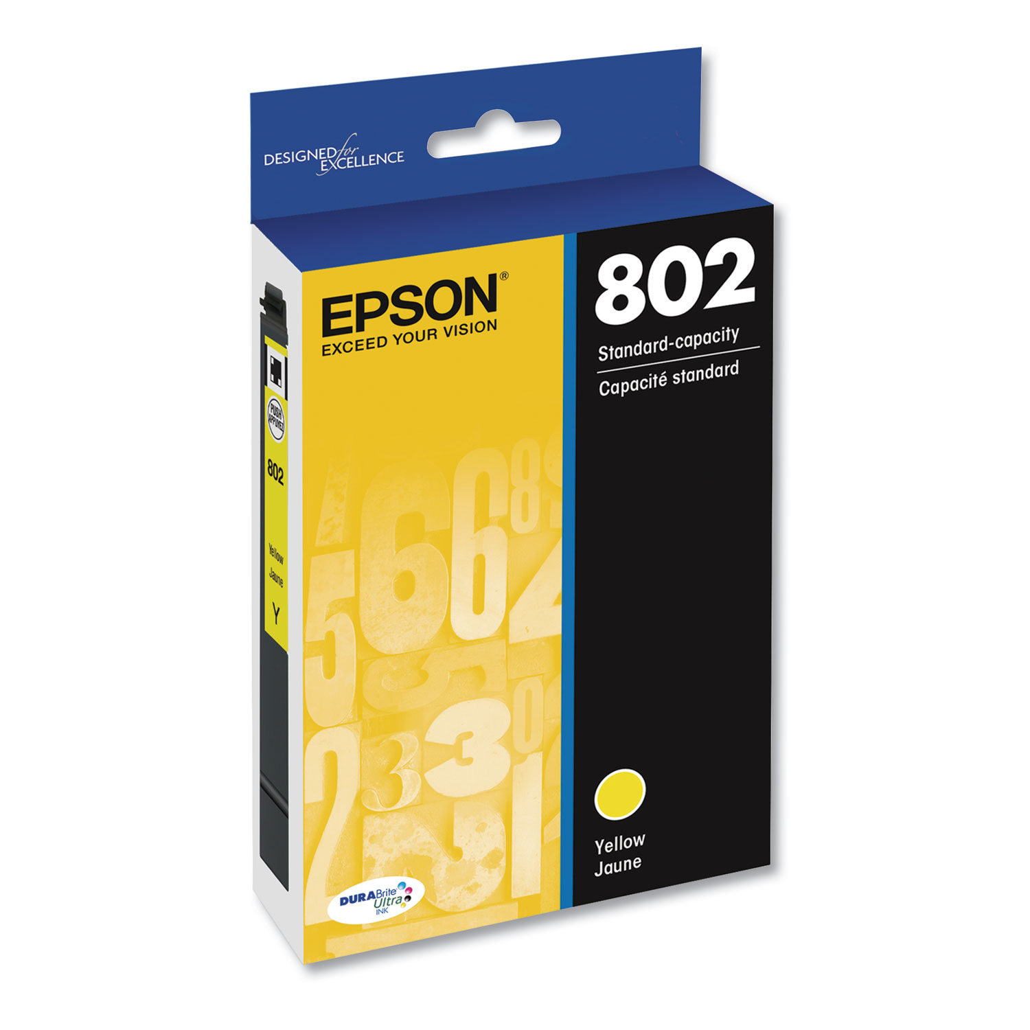 Epson 802 Yellow Ink Cartridge; Yield: 650 pages