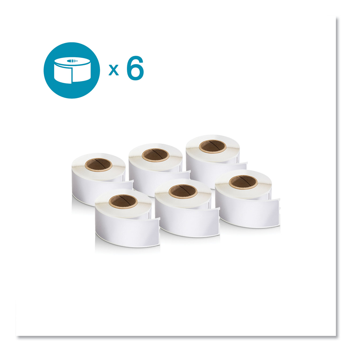 LW Address Labels, 1.13\" x 3.5\", White, 130/Roll, 6 Rolls/Pack