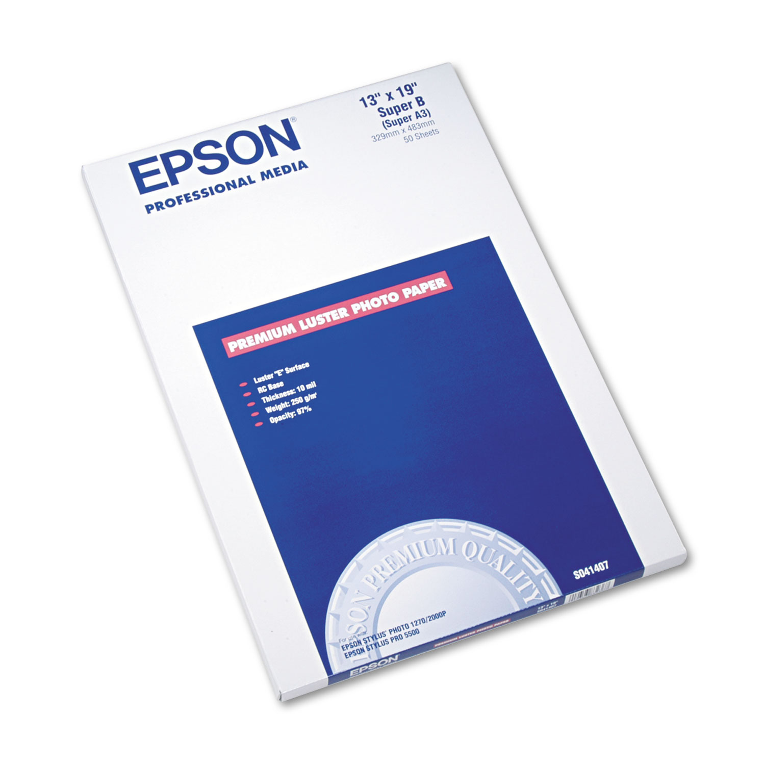 Ultra Premium Photo Paper Luster: 13" x 19", 50 sheets